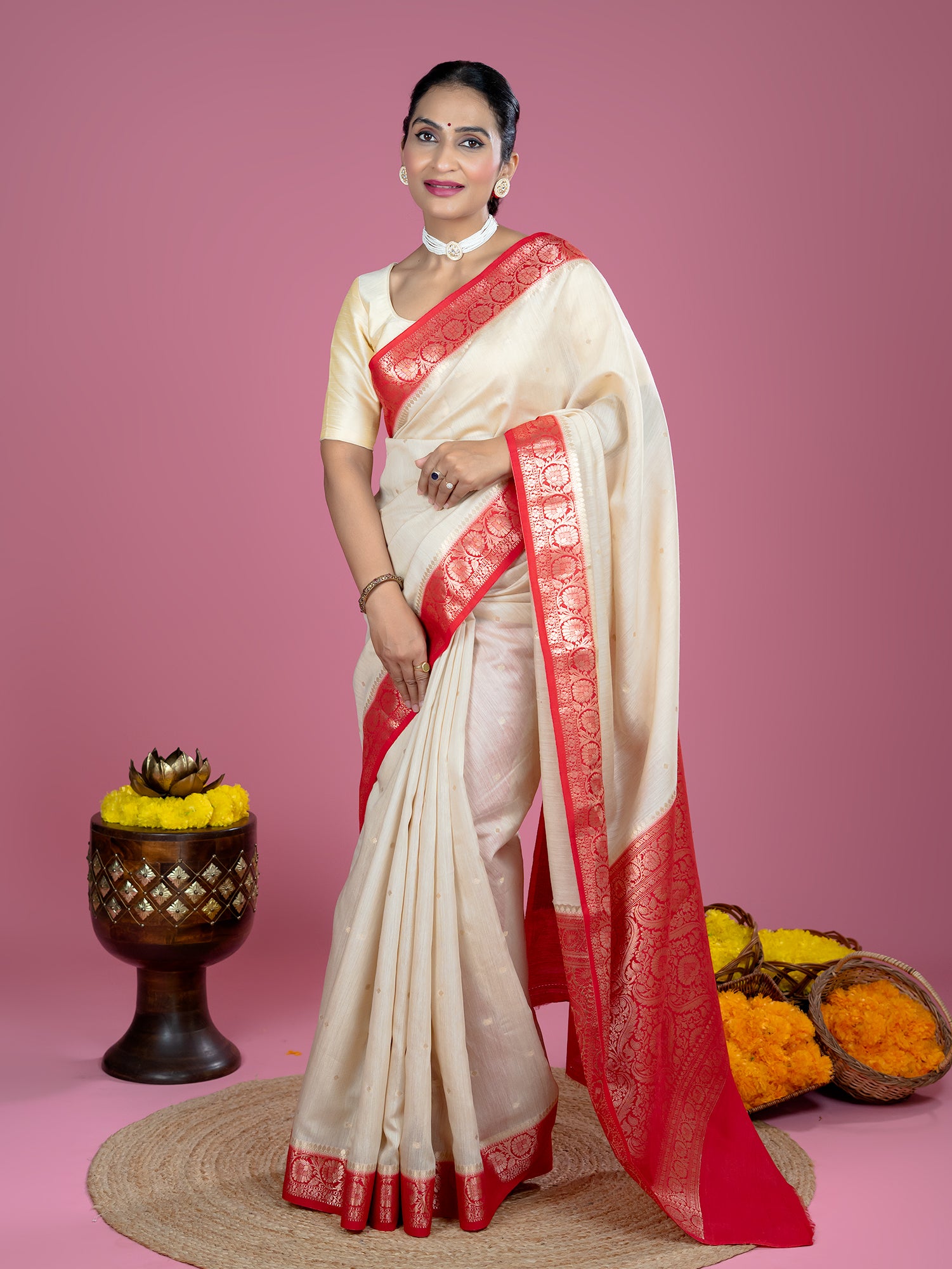 Pure Muga Silk Banarasi Saree