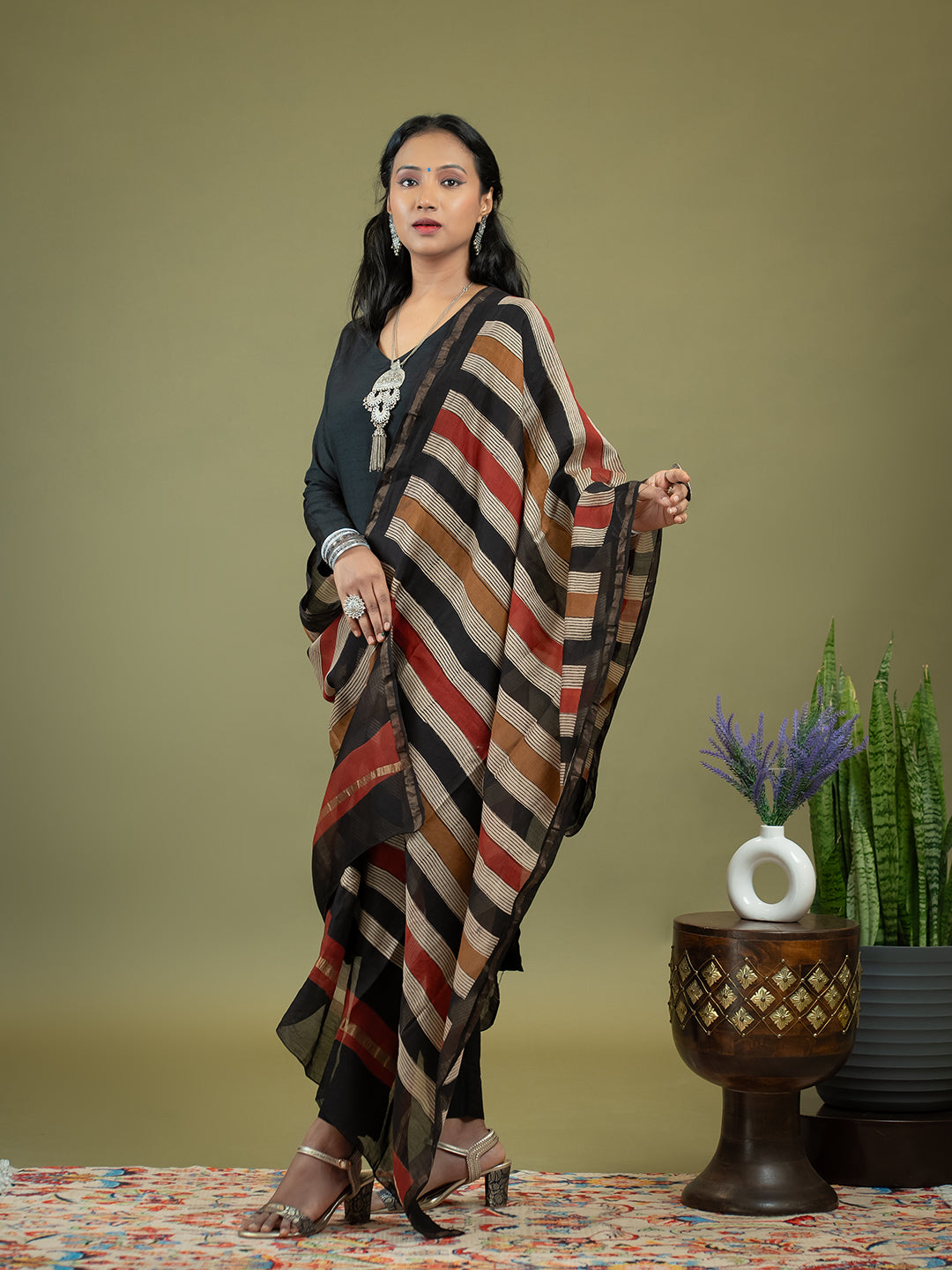 Rituja Multicolored Ajrakh Dupatta