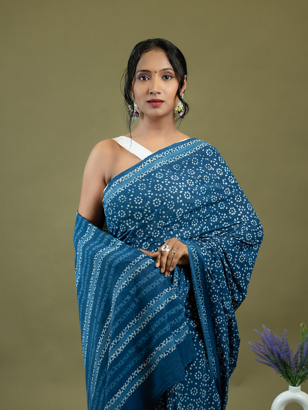 Taru Indigo Dabu Saree