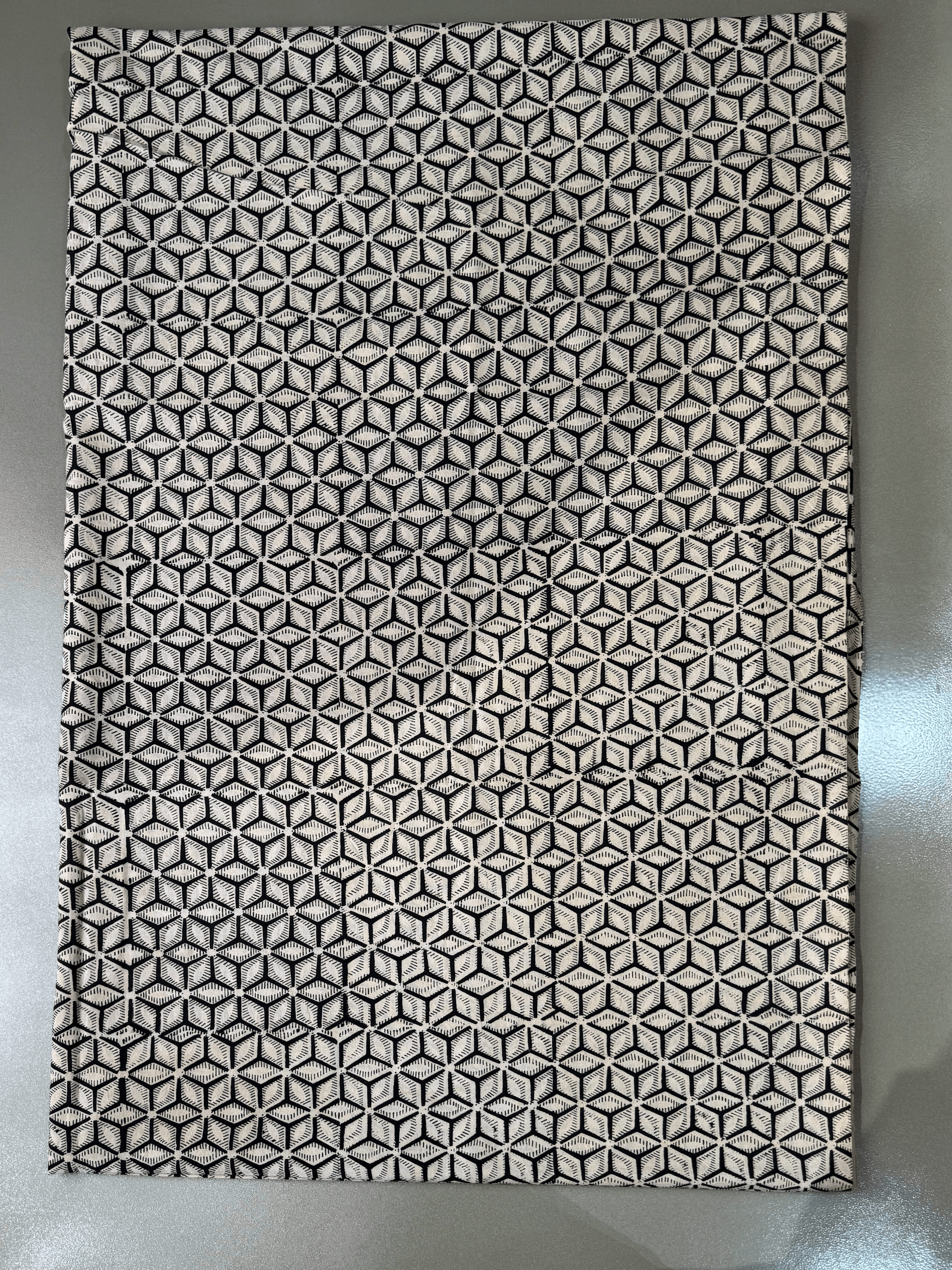 Beige Bagru Fabric