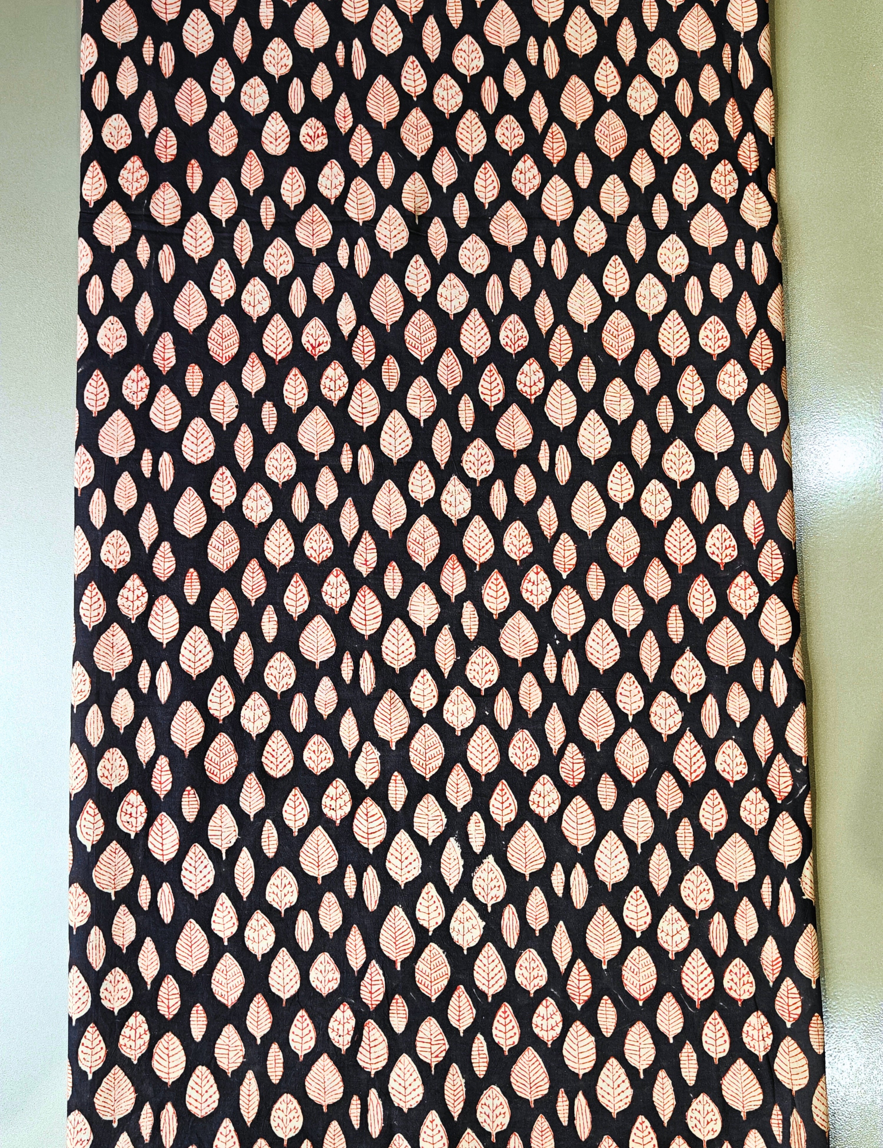 Black Bagru Fabric