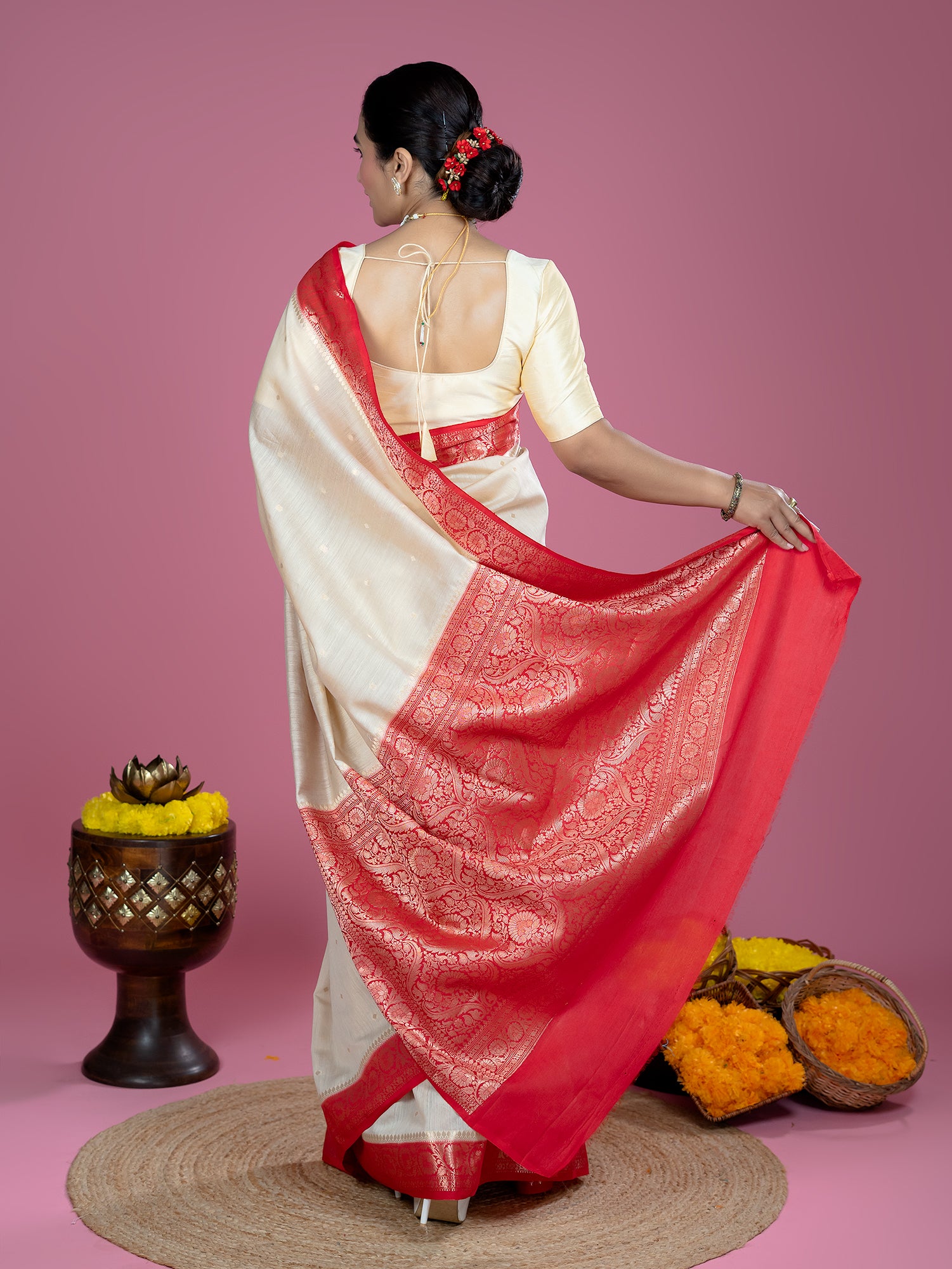 Pure Muga Silk Banarasi Saree