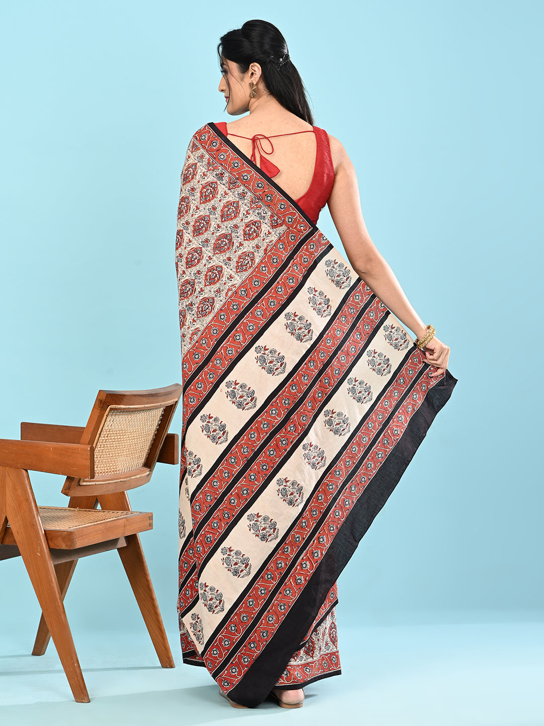 Chaap Multicolor Bagru Saree