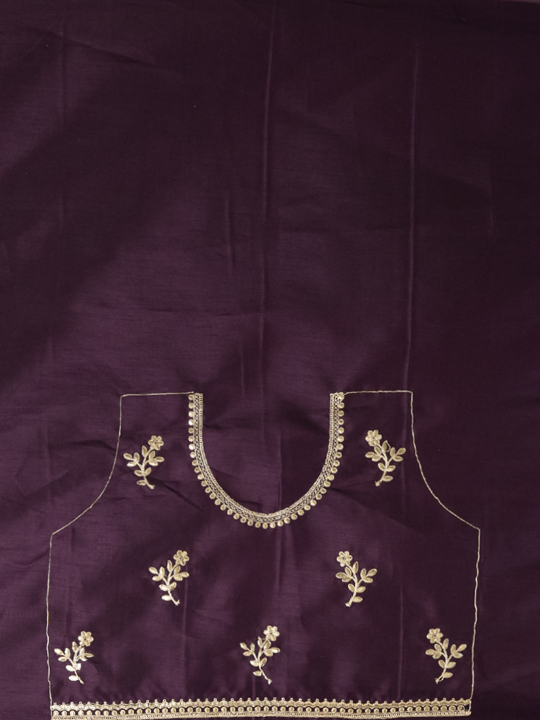 Gota Purple Embroidered Saree