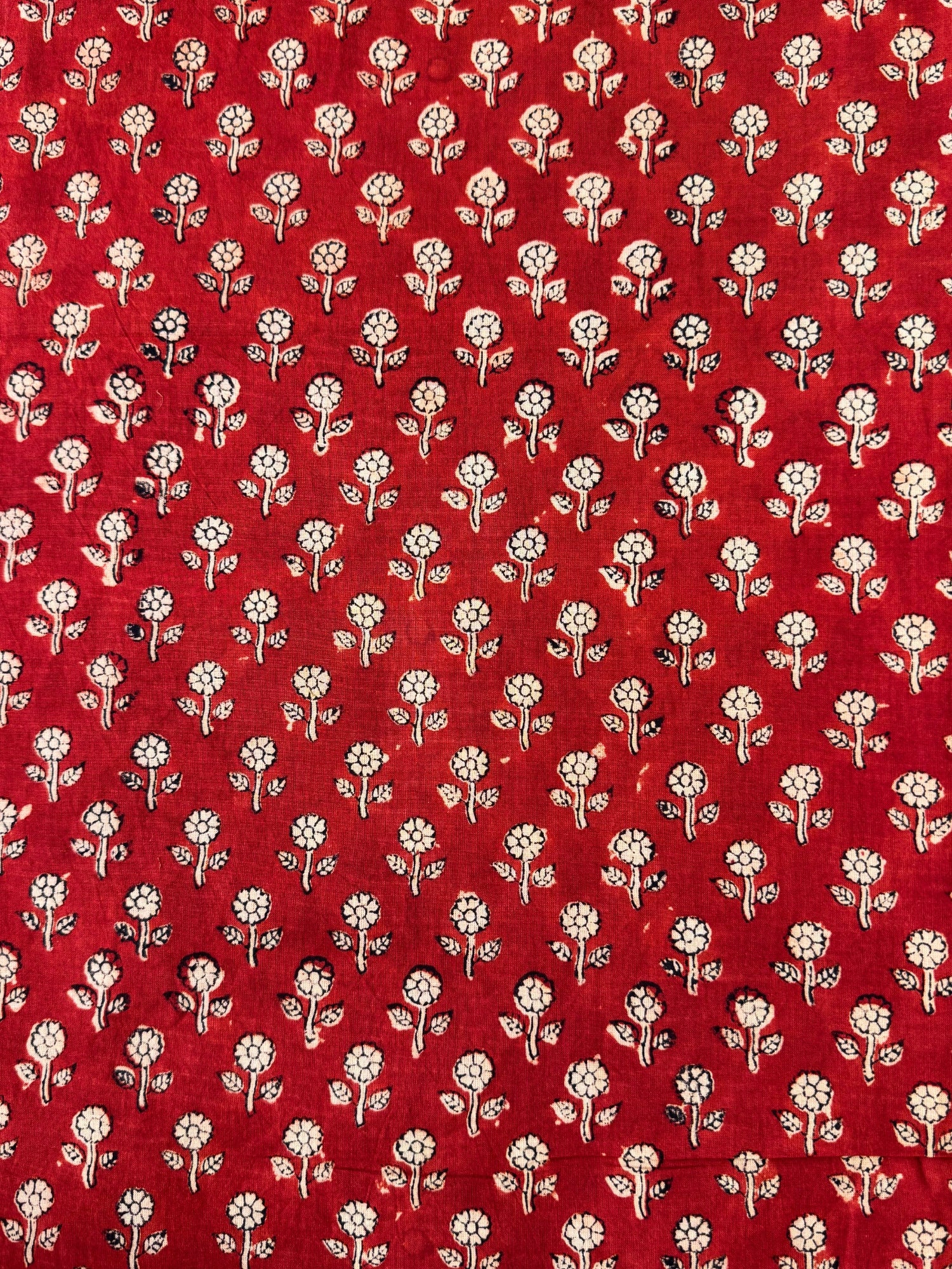 Red Bagru Fabric