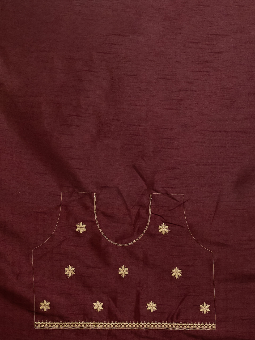 Gota Maroon Embroidered Saree