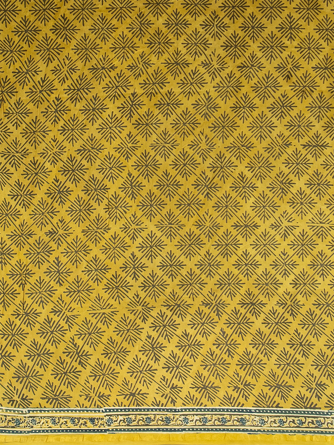Avani Mustard Ajrakh Saree