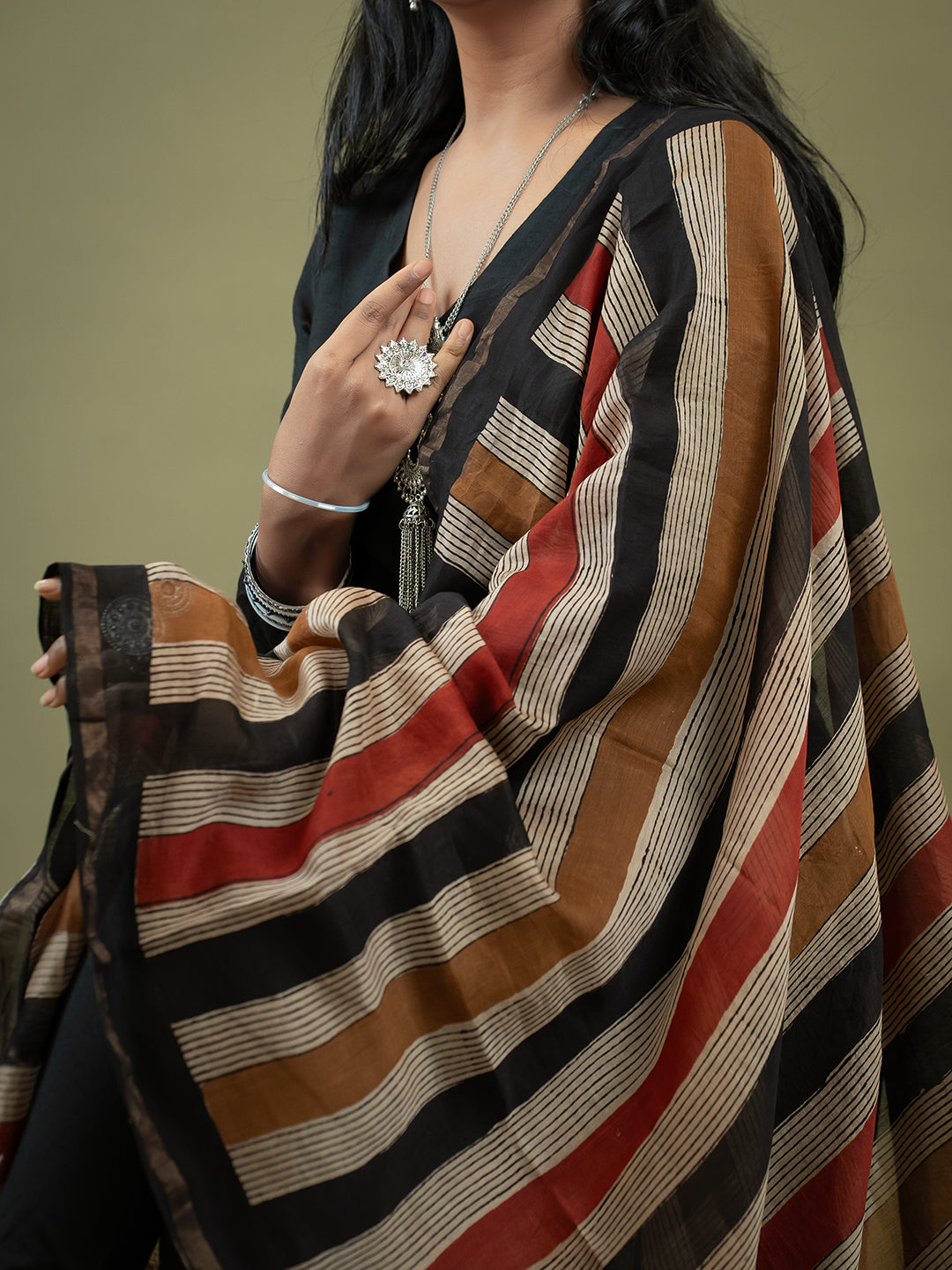 Rituja Multicolored Ajrakh Dupatta