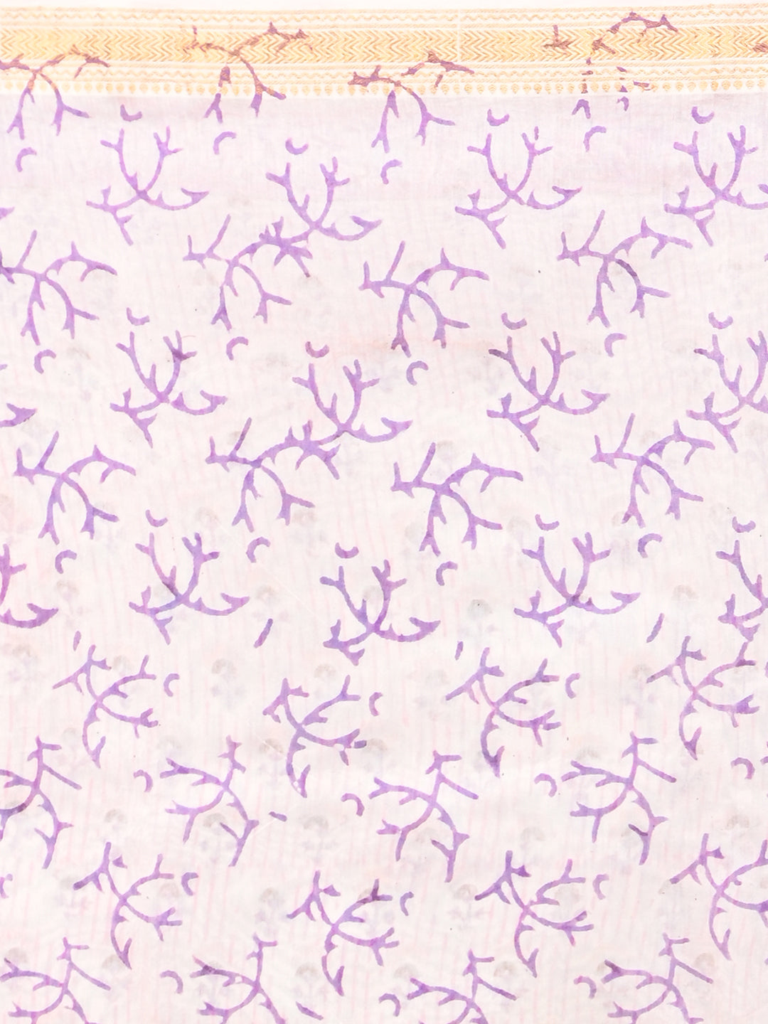 Marupushpa Lilac Block Print Saree
