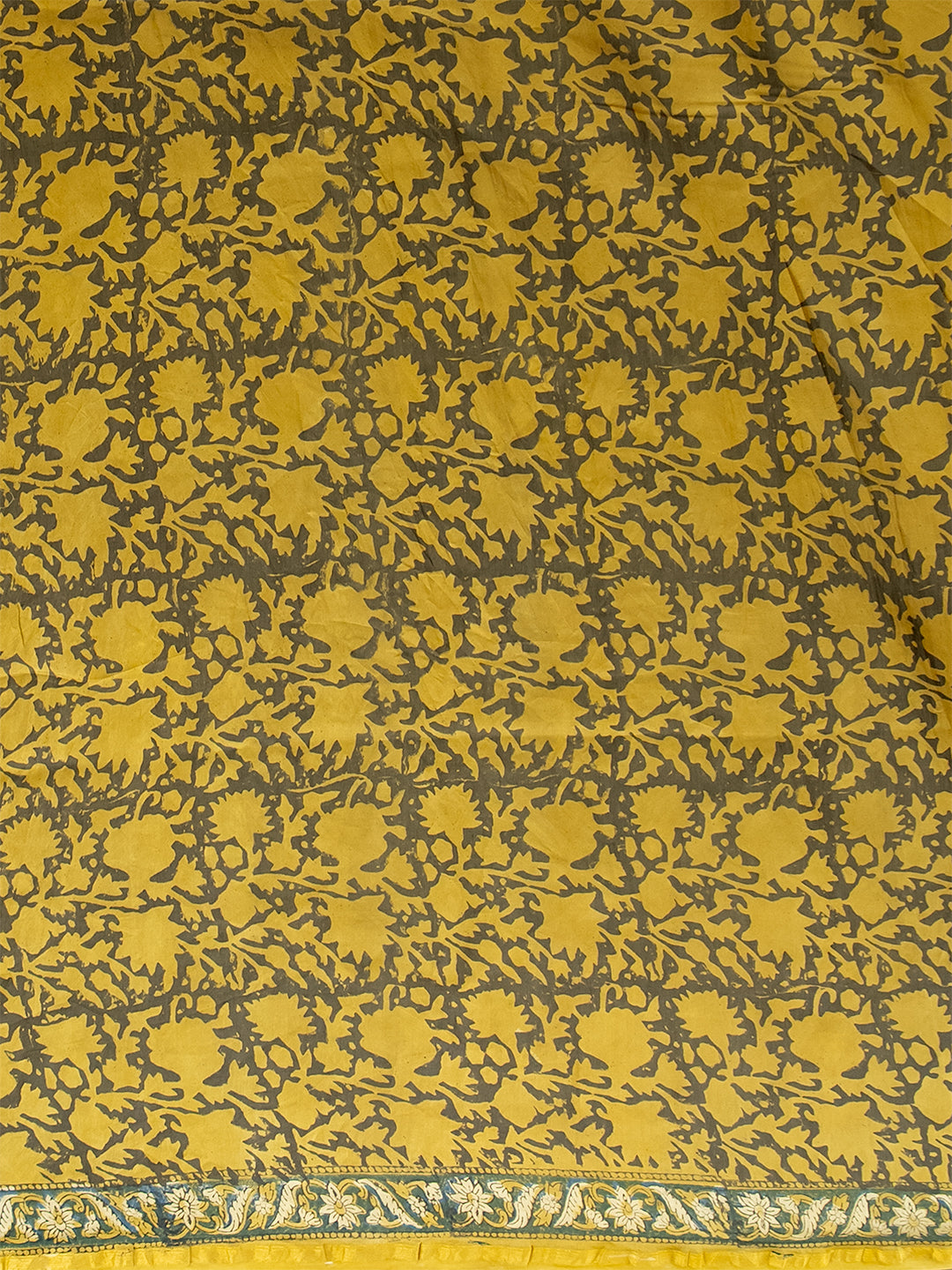 Saanjhi Mustard Ajrakh Saree