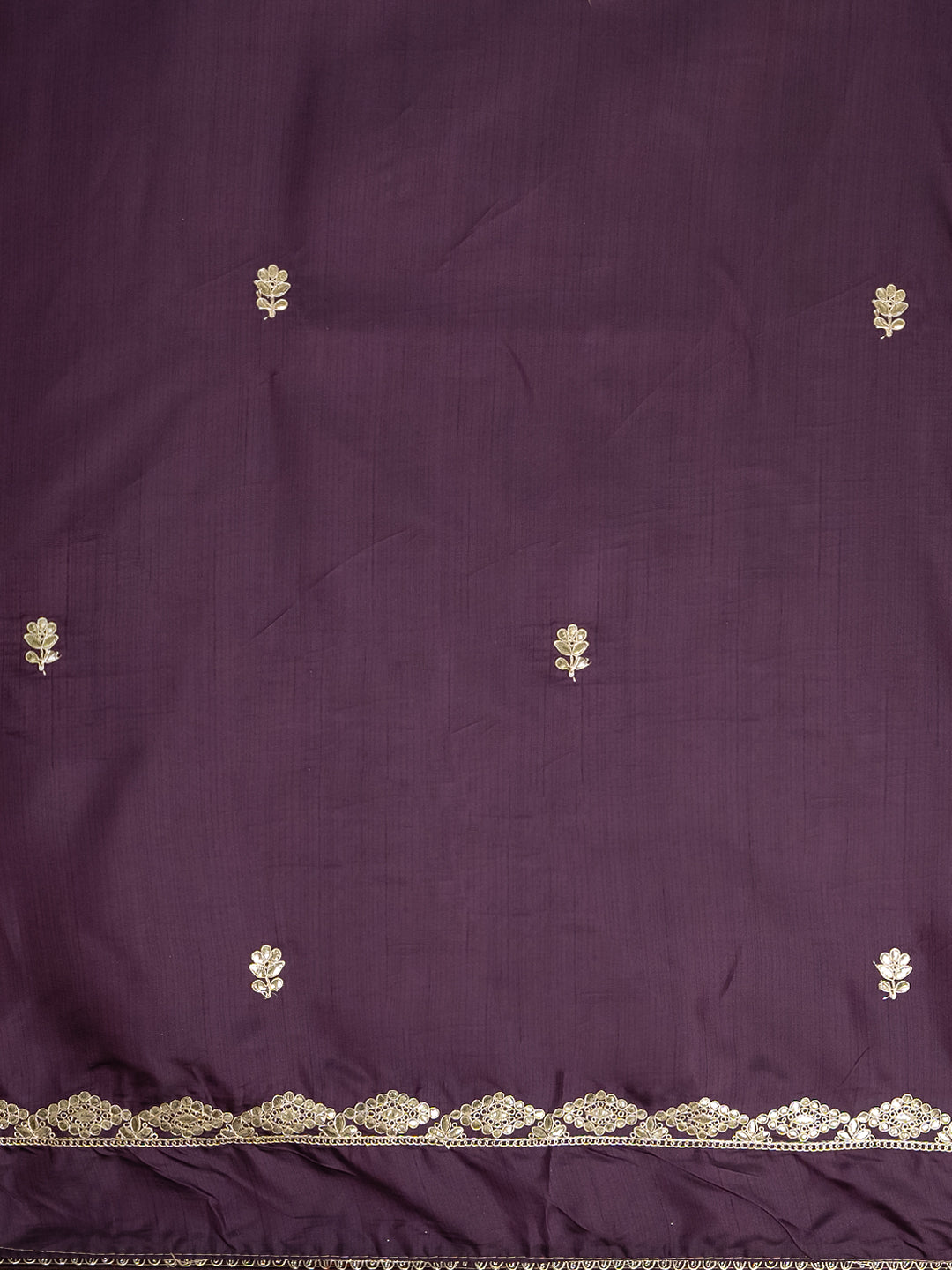 Gota Purple Embroidered Saree