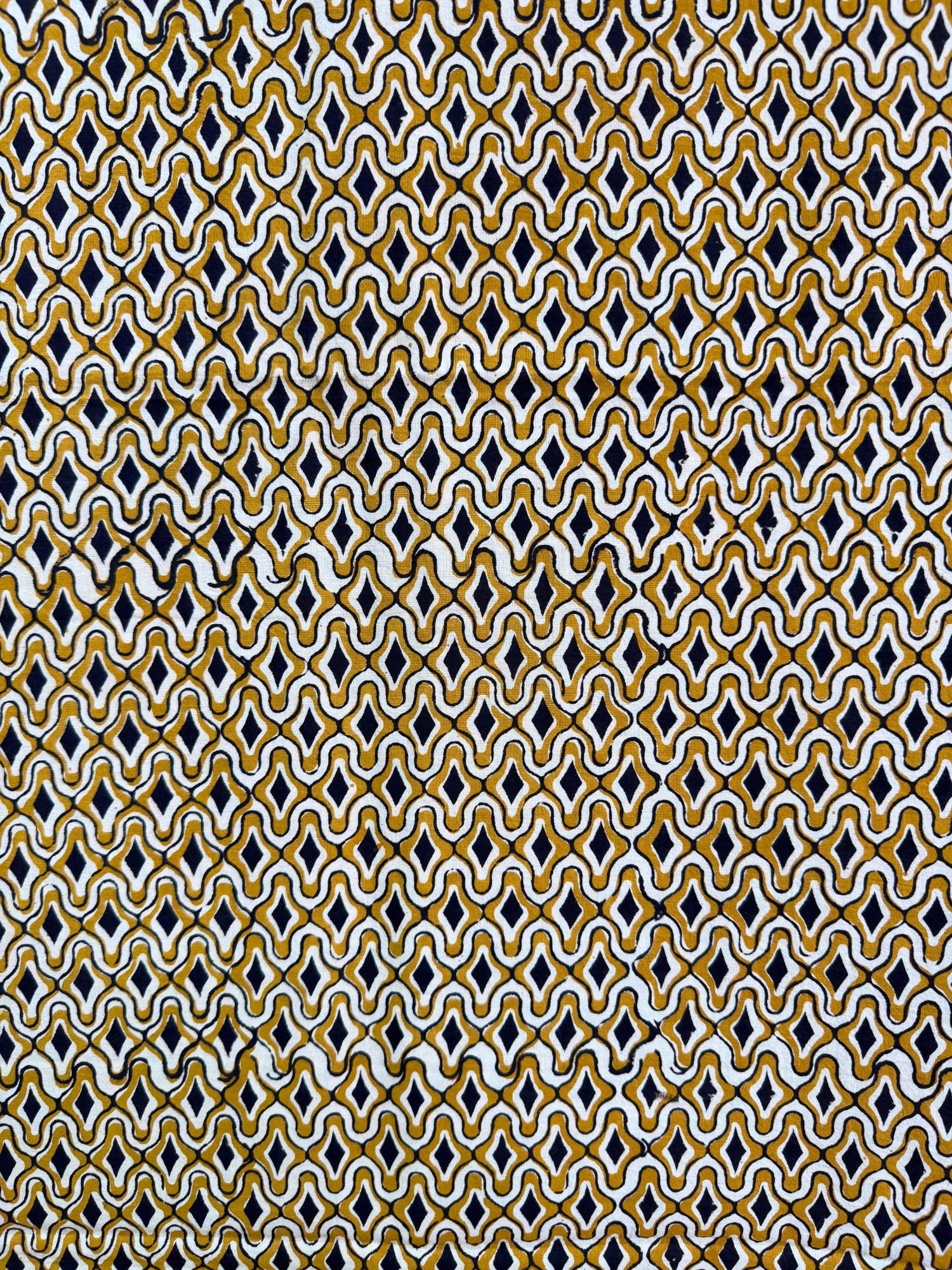 Mustard Ajrakh Fabric