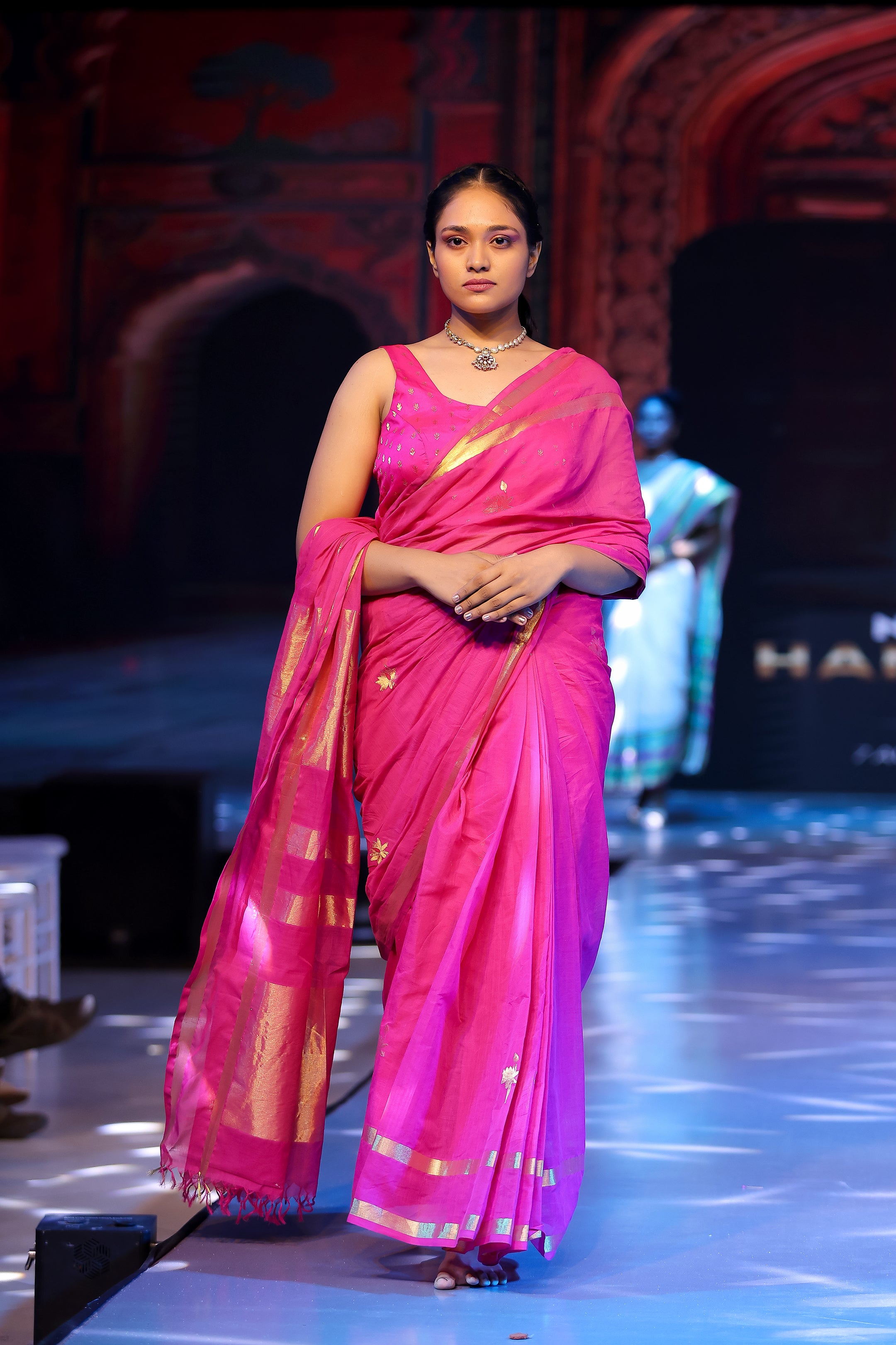 Kamal Fuchsia Venkatagiri Saree