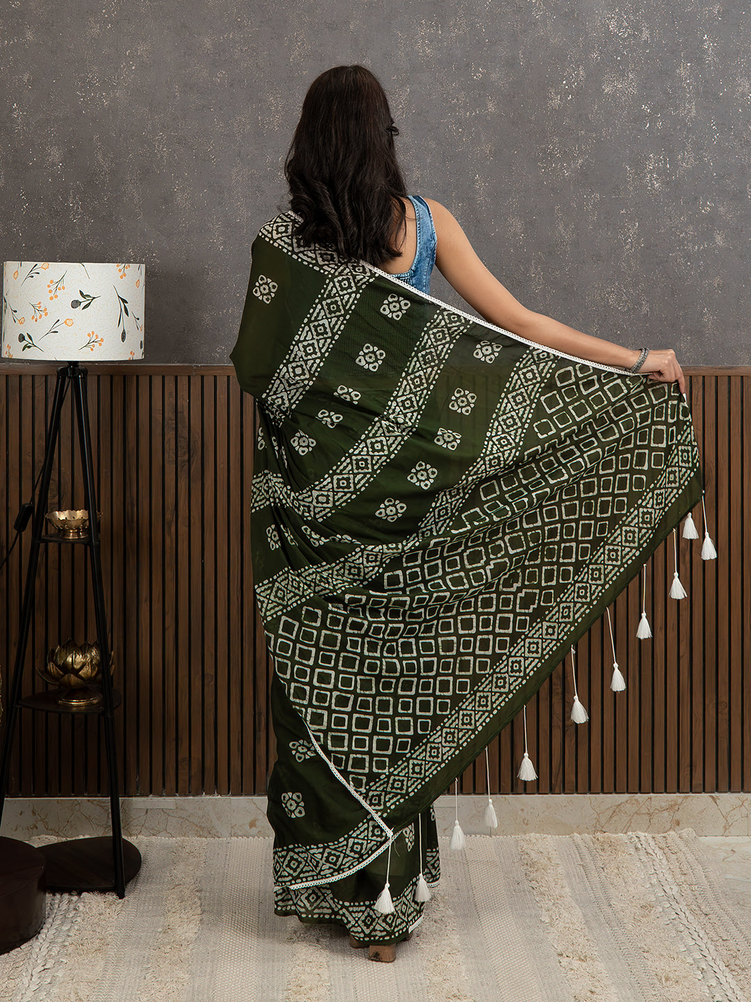 Suti Barfi Henna Batik Saree