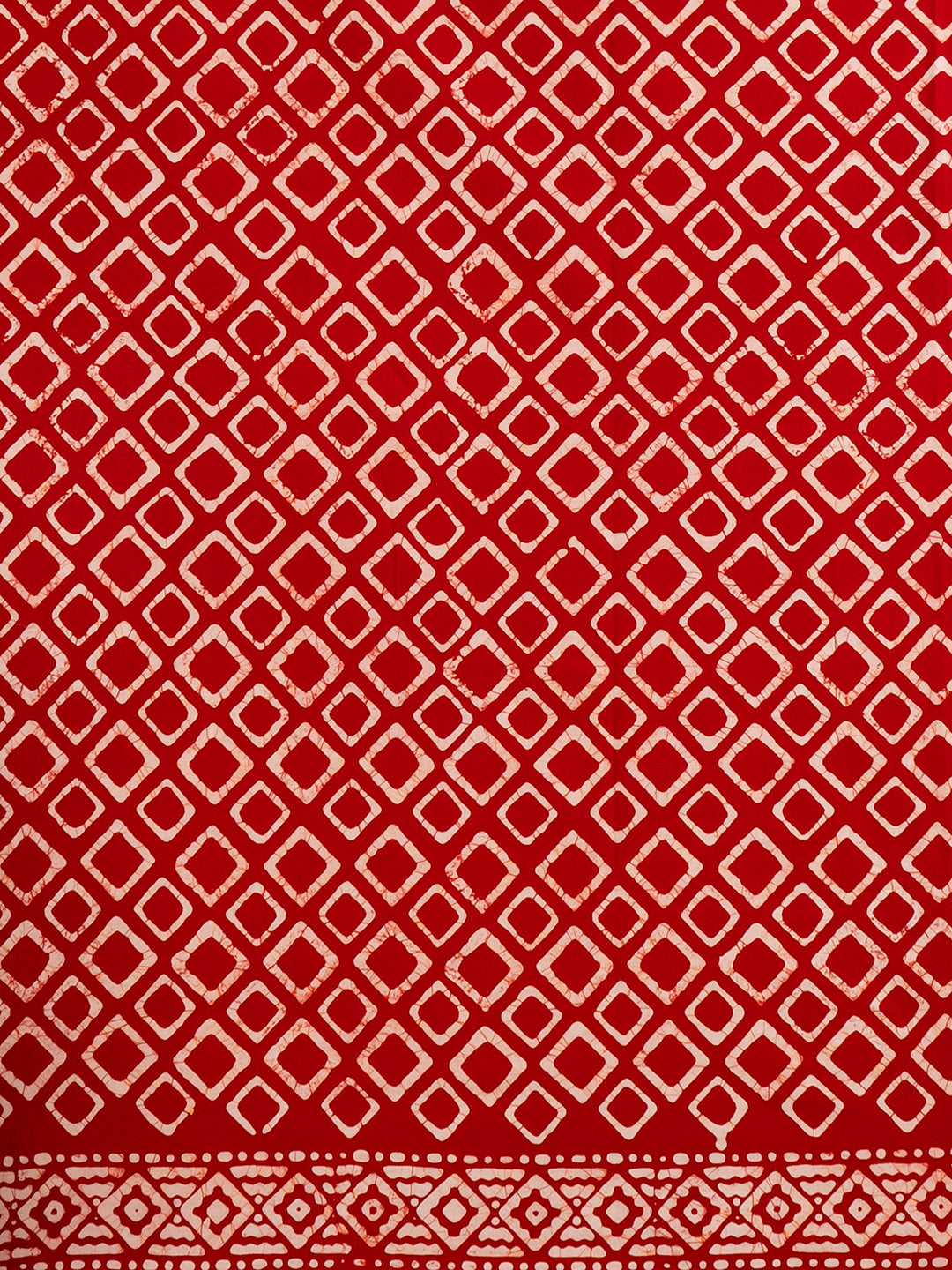 Suti Barfi Red Batik Saree