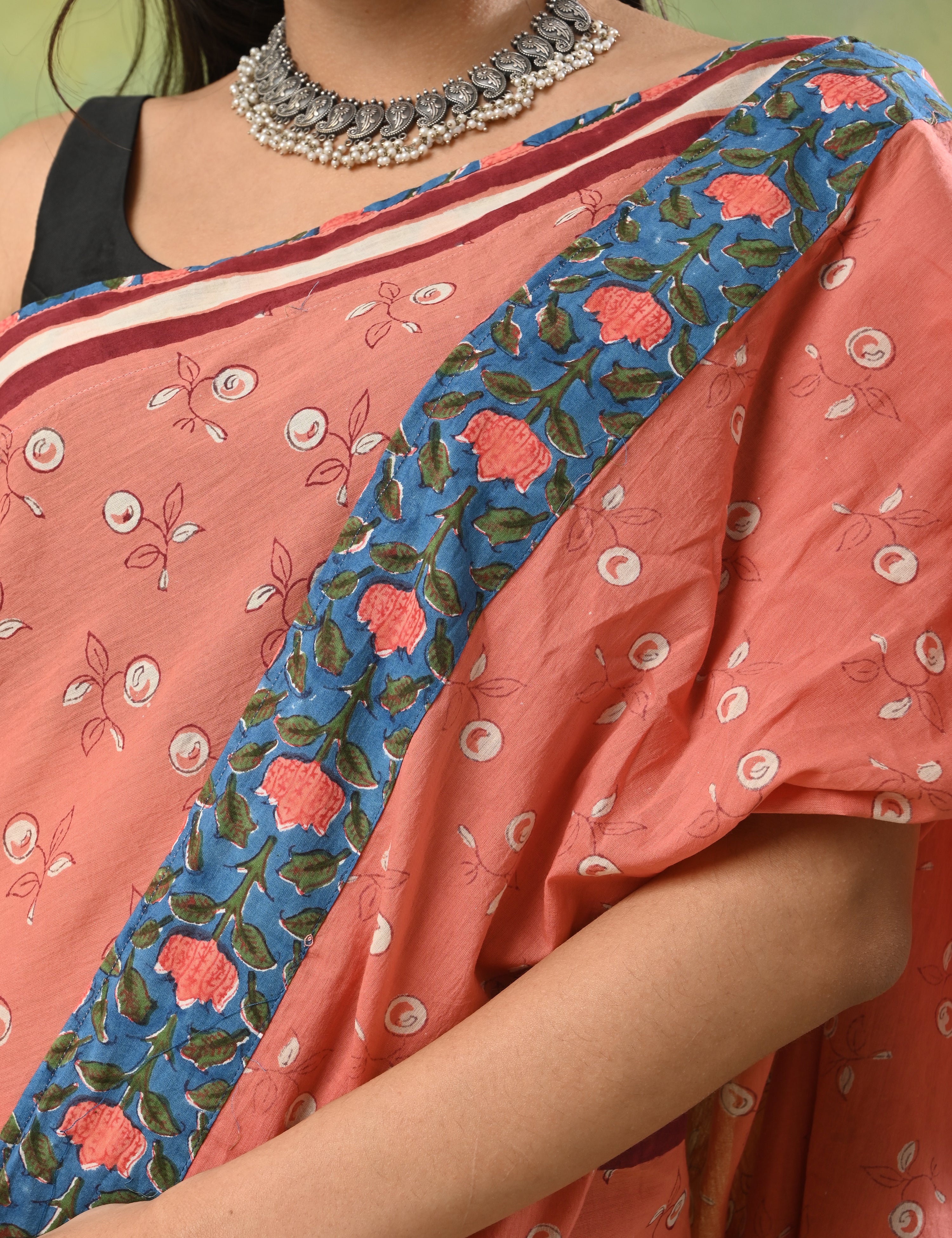 Mel Jol Dusty Pink Dabu Saree