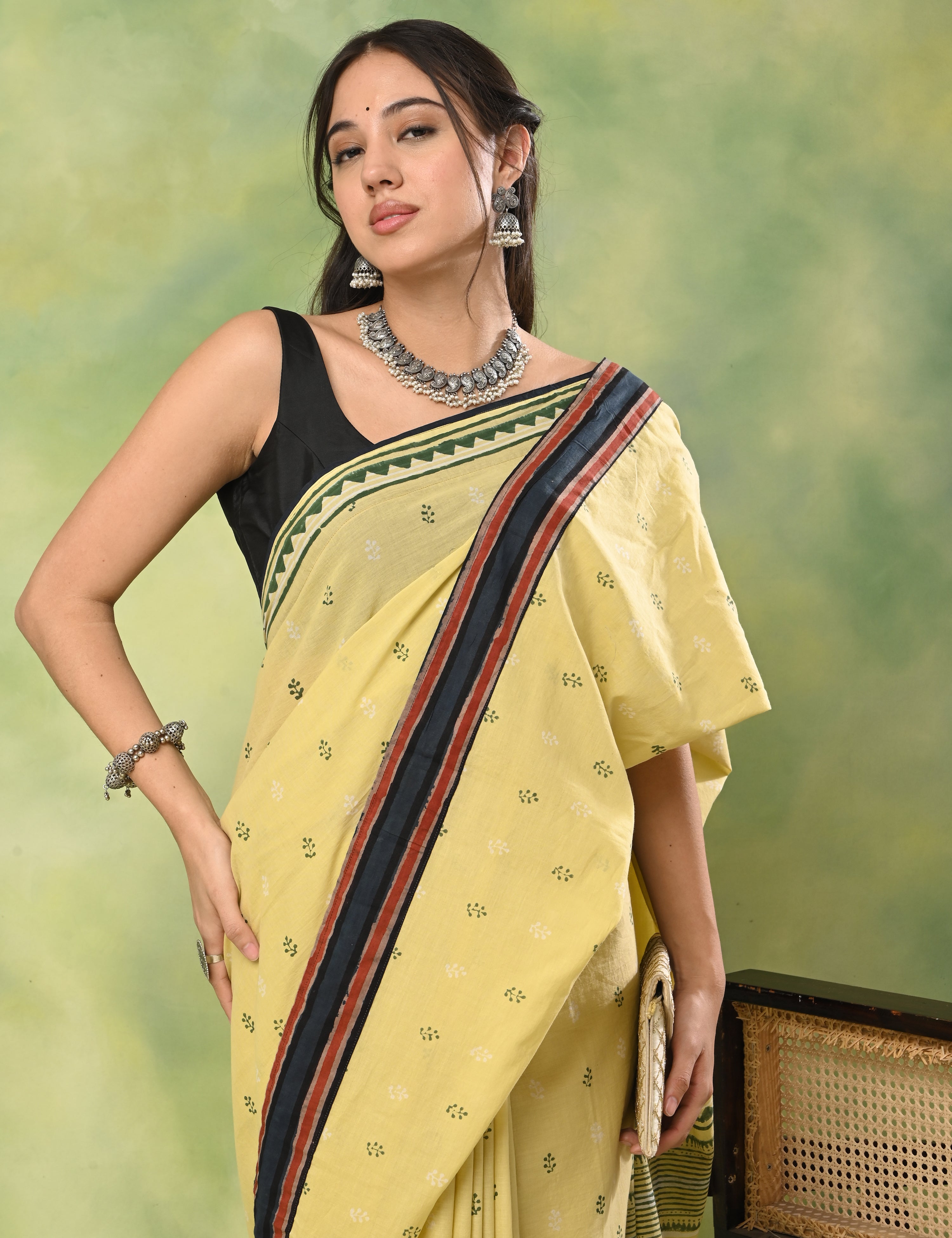 Mel Jol Lemon Dabu Saree
