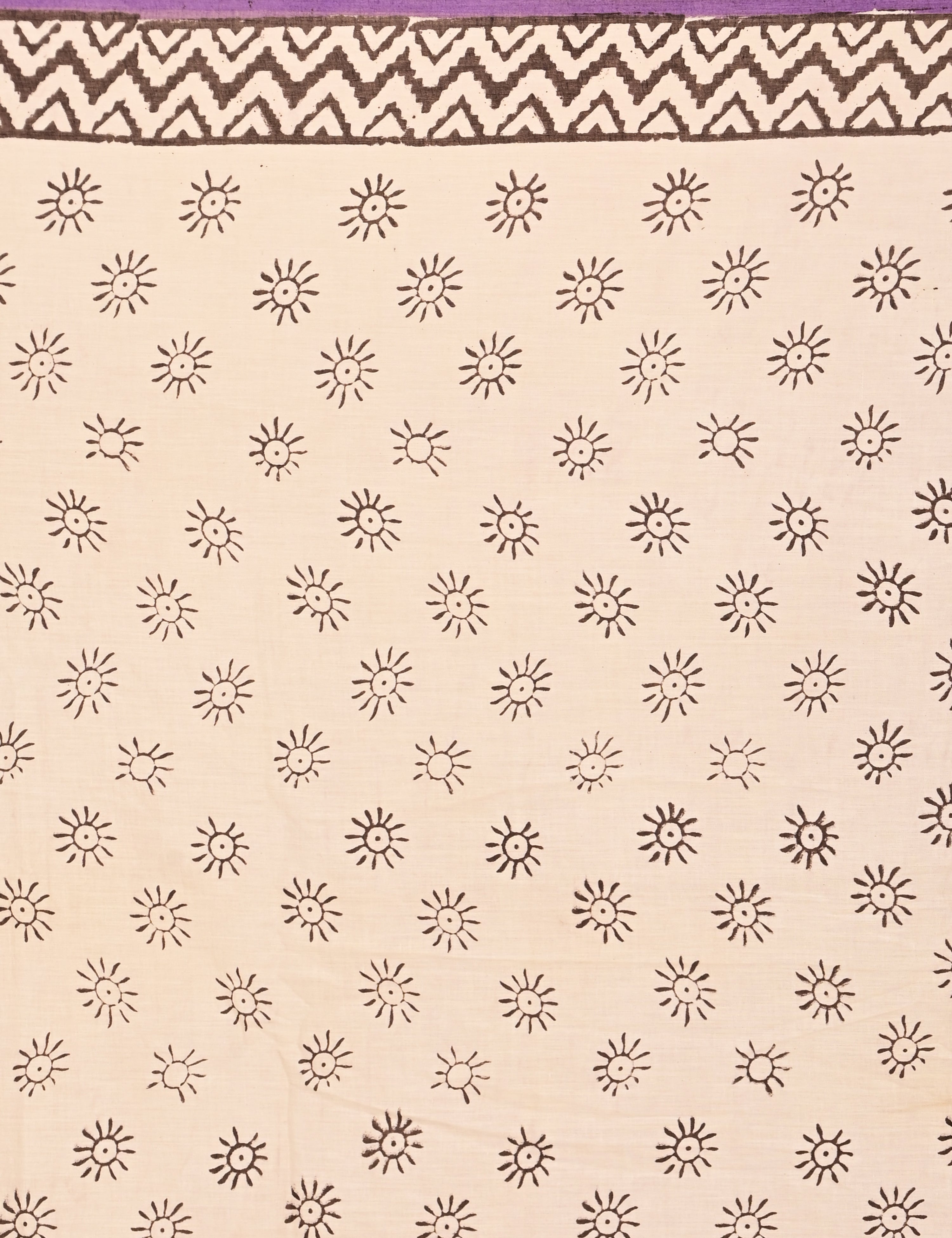 Nisarga Off White Bagru Saree