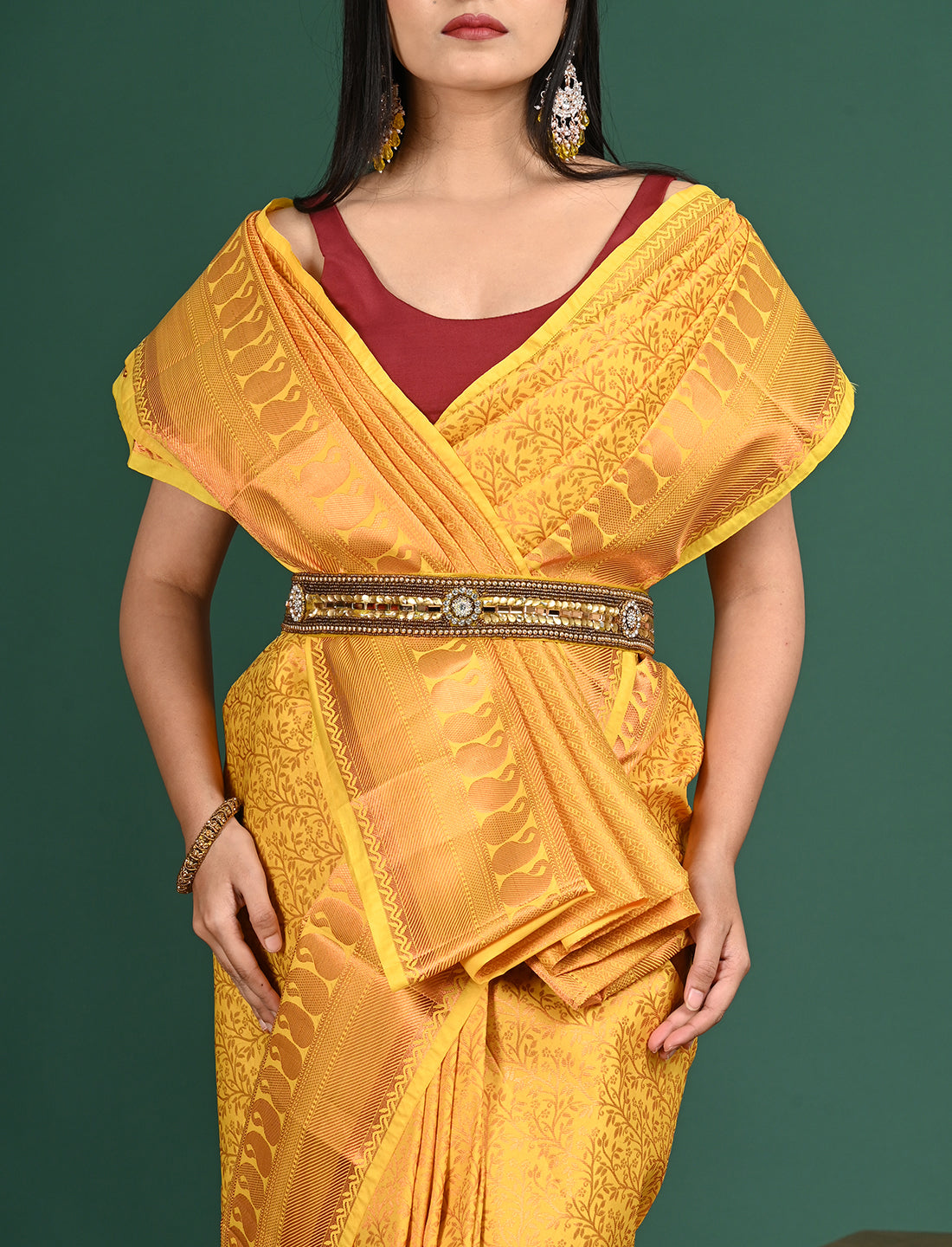 Padmini Yellow Art Silk Pattu Saree