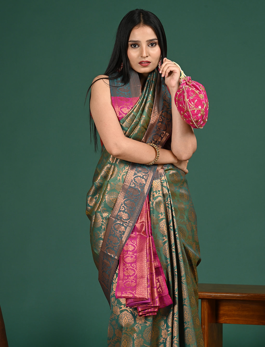 Padmini Green Art Silk Pattu Saree