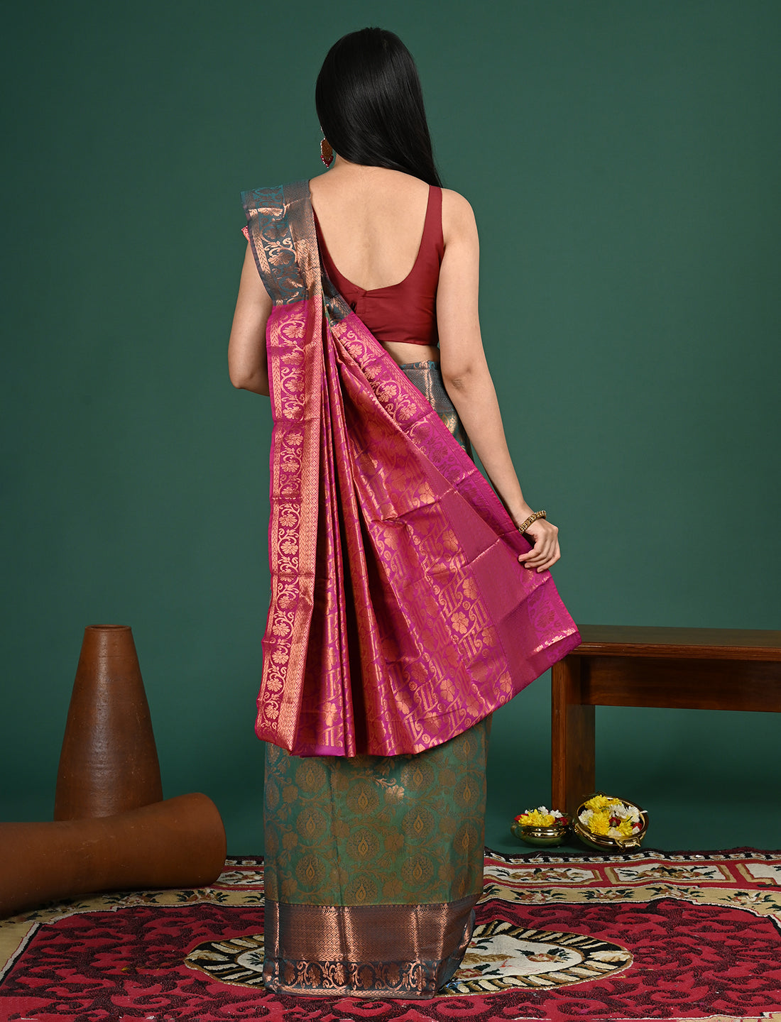 Padmini Green Art Silk Pattu Saree