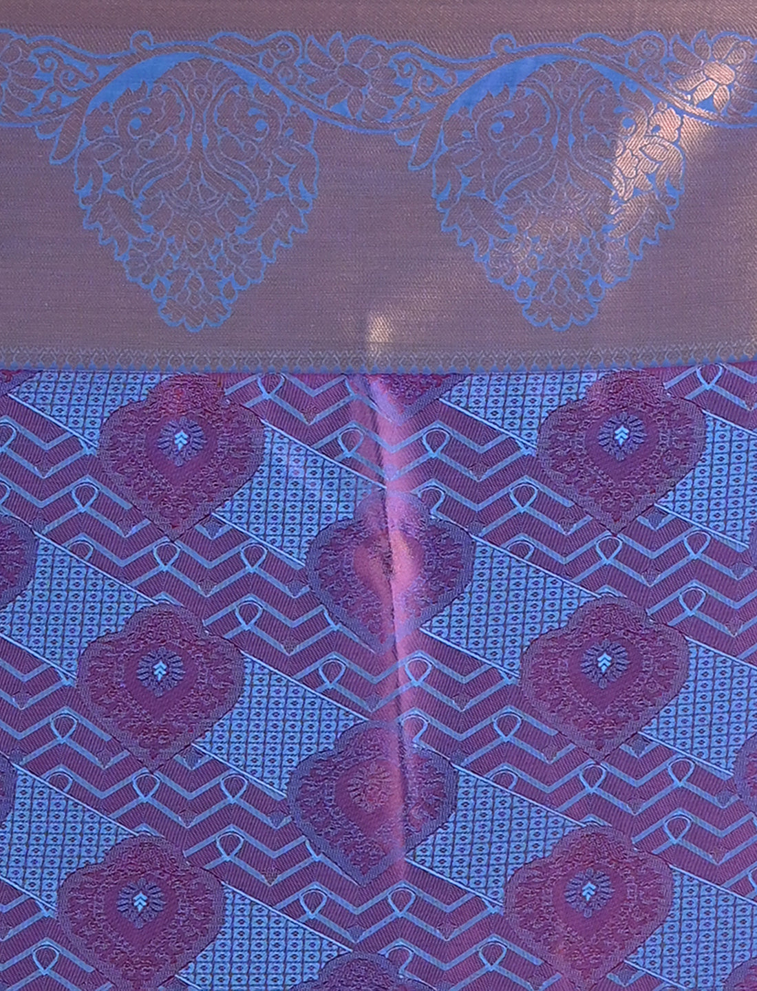 Aabha Purple Art Silk Pattu Saree