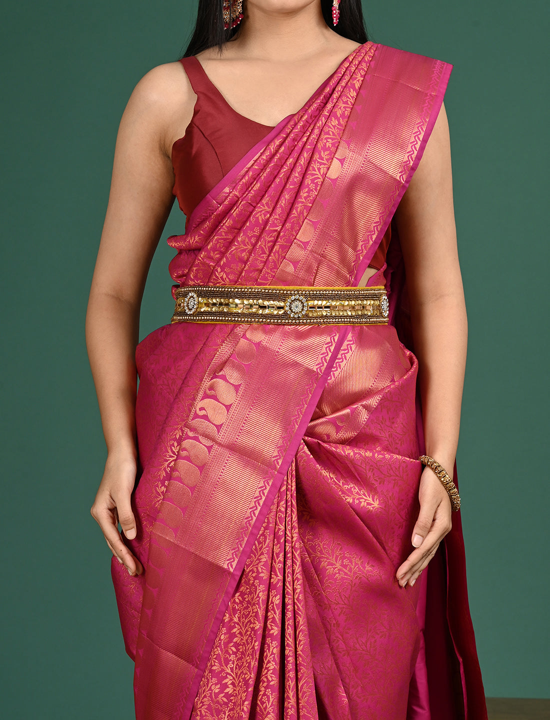 Padmini Magenta Art Silk Pattu Saree