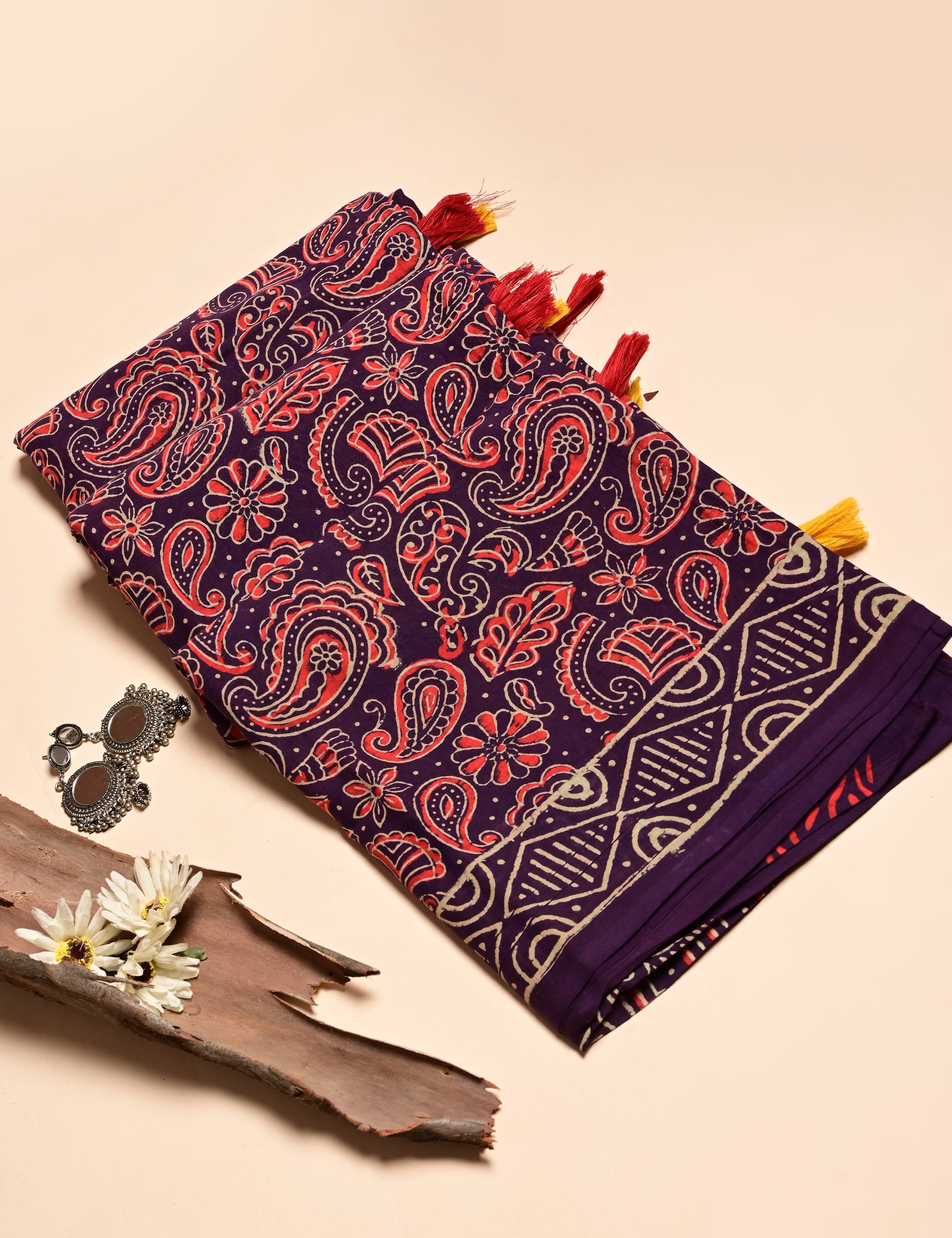 Nisarga Indigo Bagru Saree