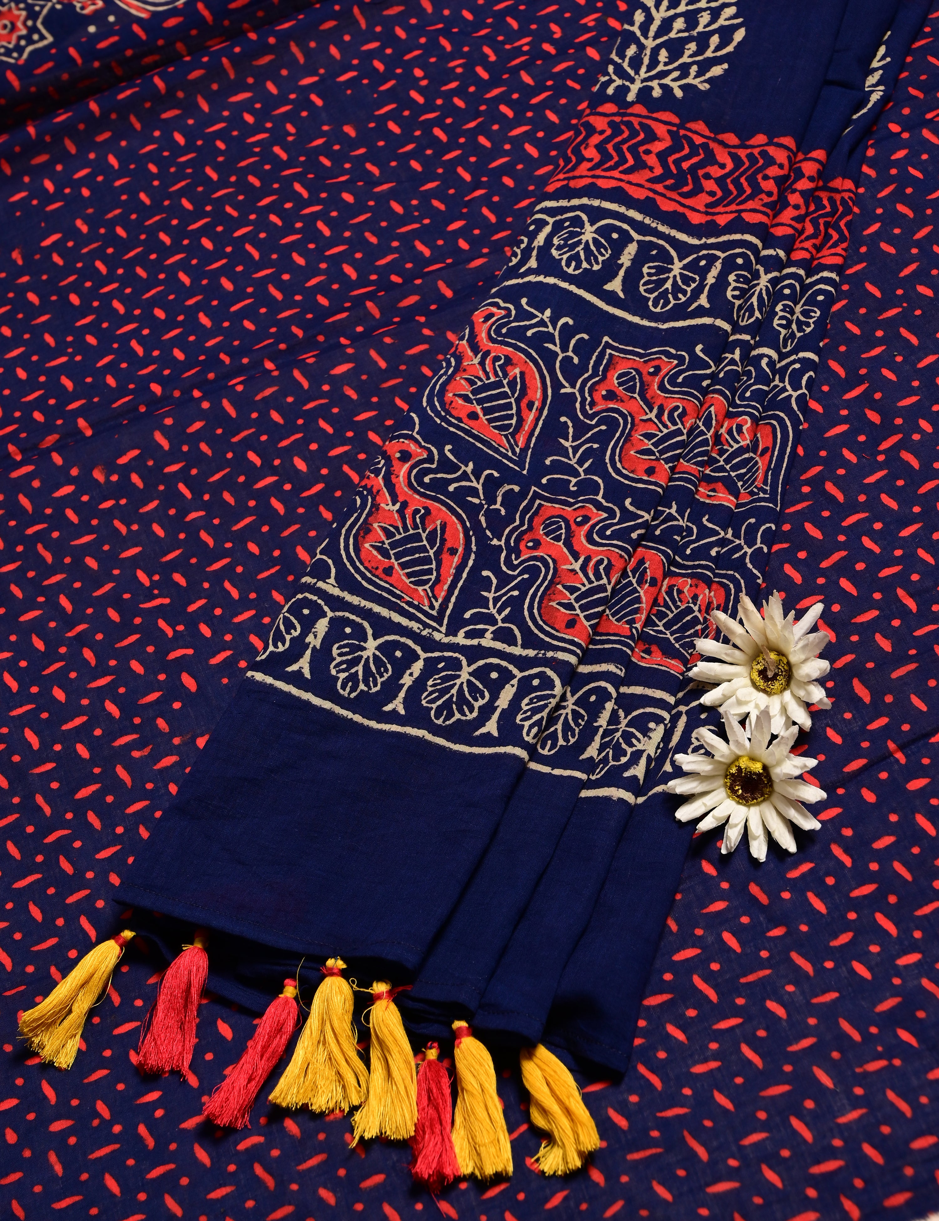 Nisarga Indigo Bagru Saree