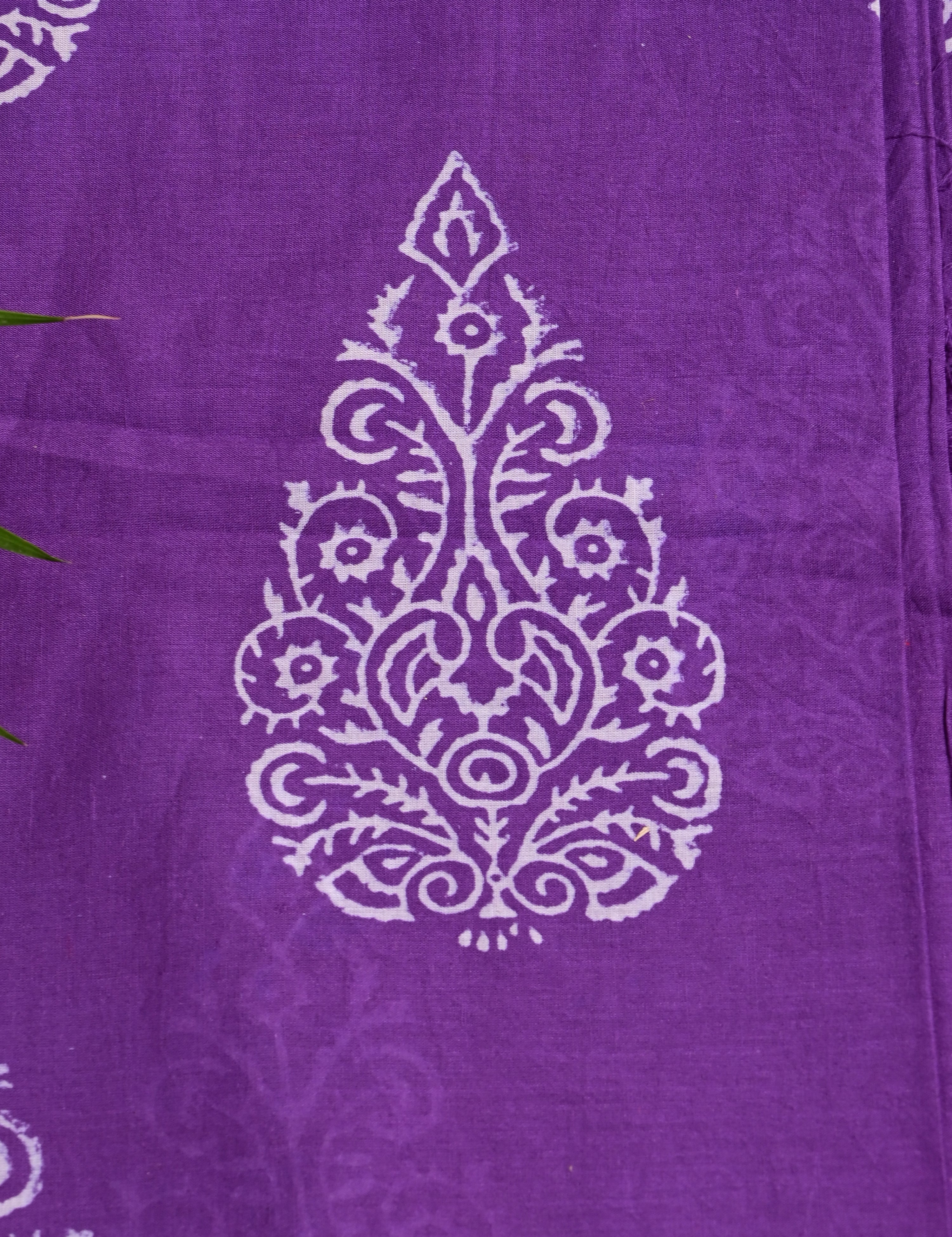 Nisarga Purple Bagru Saree