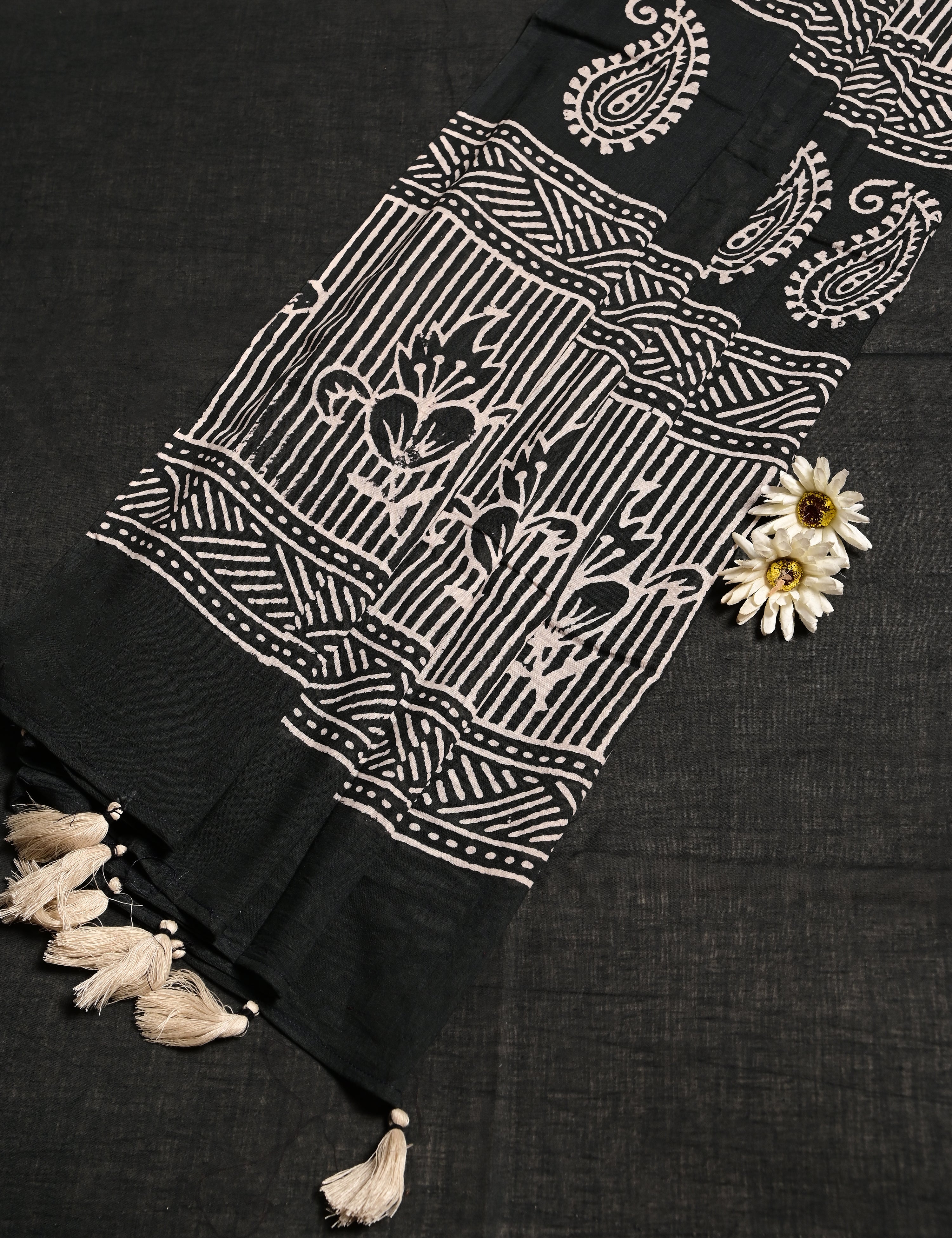 Nisarga Black Bagru Saree