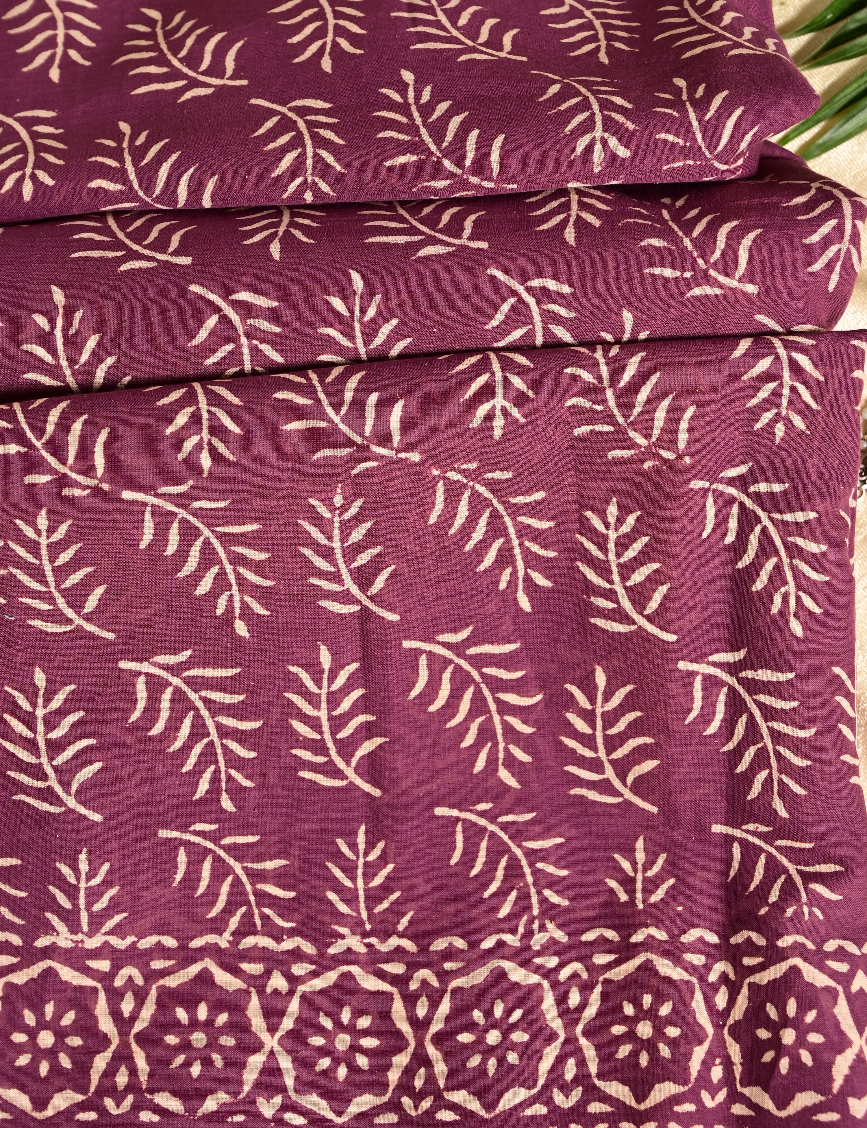 Nisarga Purple Bagru Saree