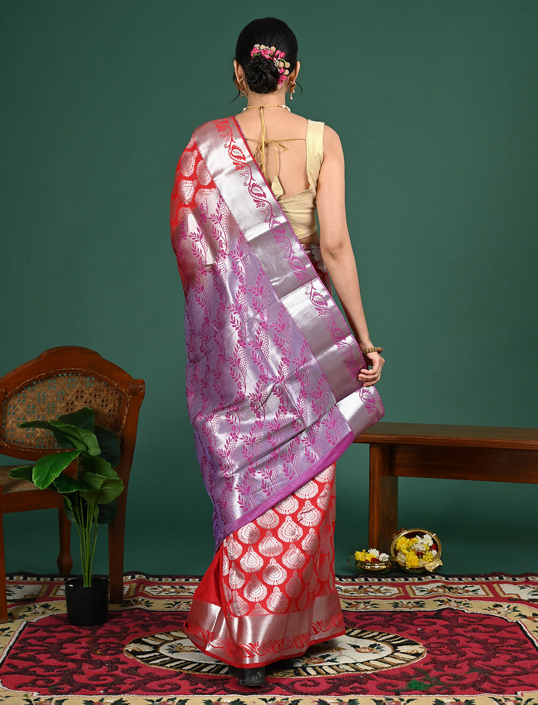 Padmini Red Art Silk Pattu Saree