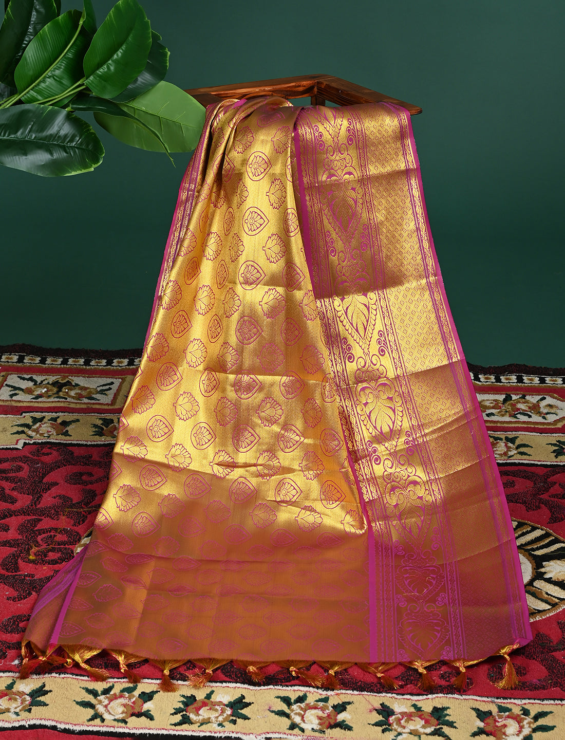Kanakam Purple South Silk Dupatta