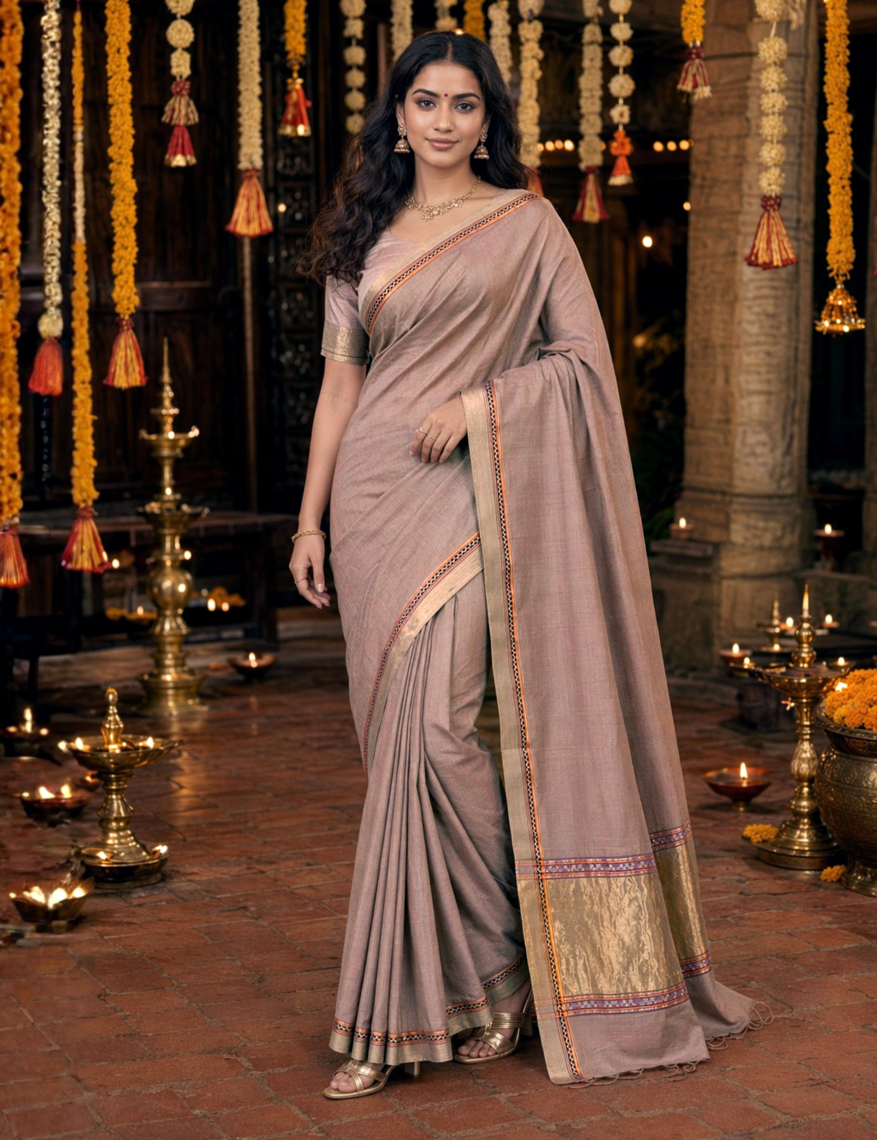 Muthukodi Chocolate Venkatagiri Saree