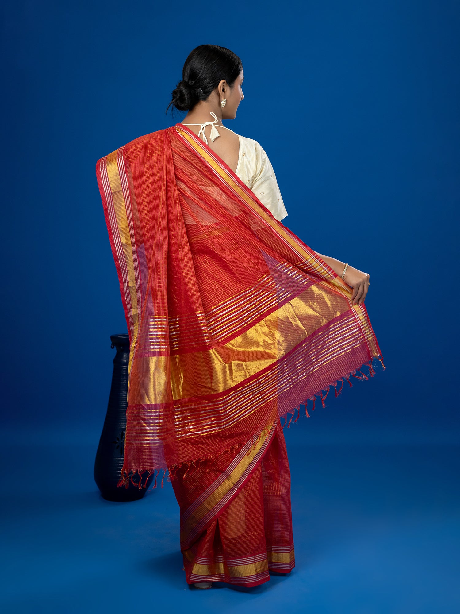 Nanu Kattam Red Venkatagiri Saree