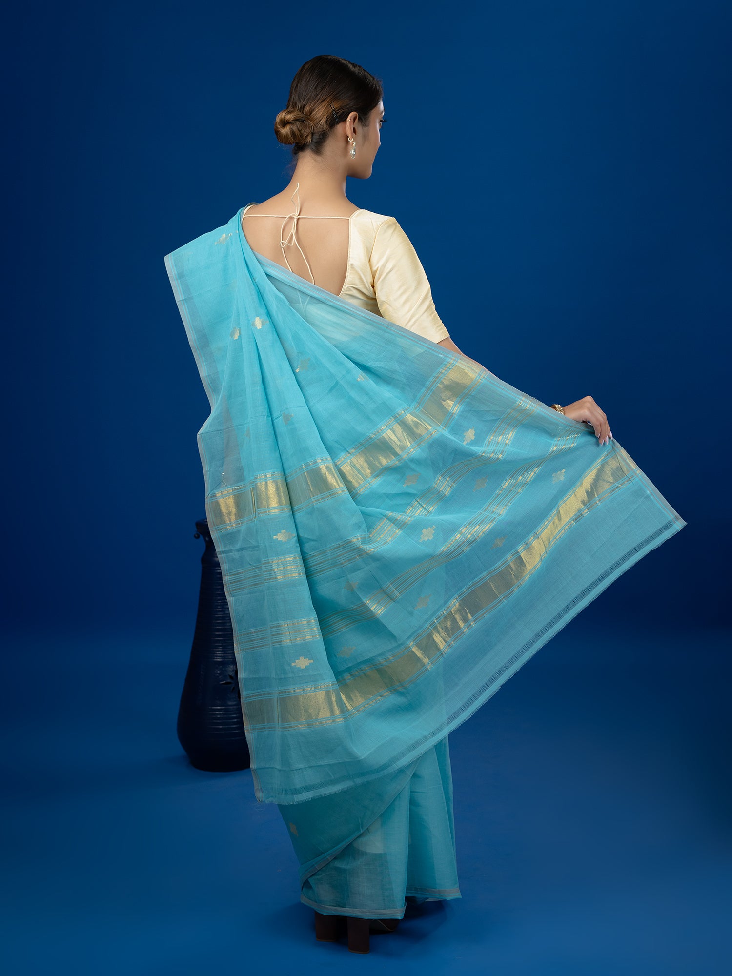Jharna Blue Venkatagiri Saree