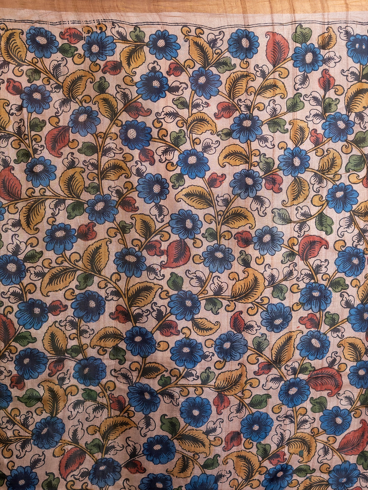 Manjari Red Kalamkari Saree
