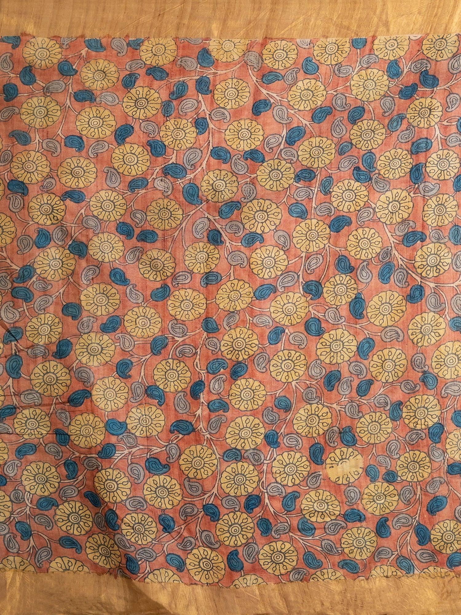 Manjari Green Kalamkari Saree