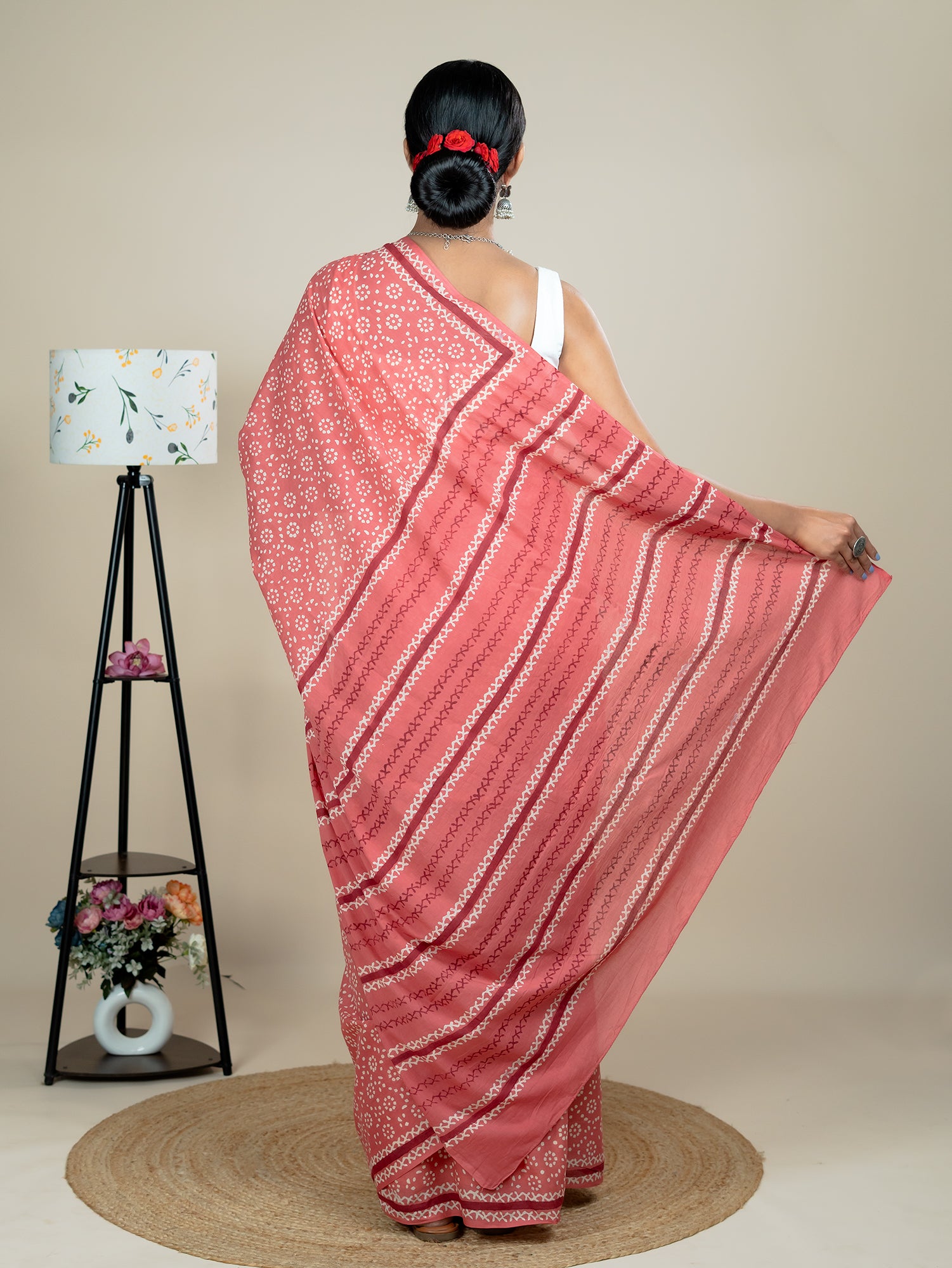 Taru Pink Dabu Saree