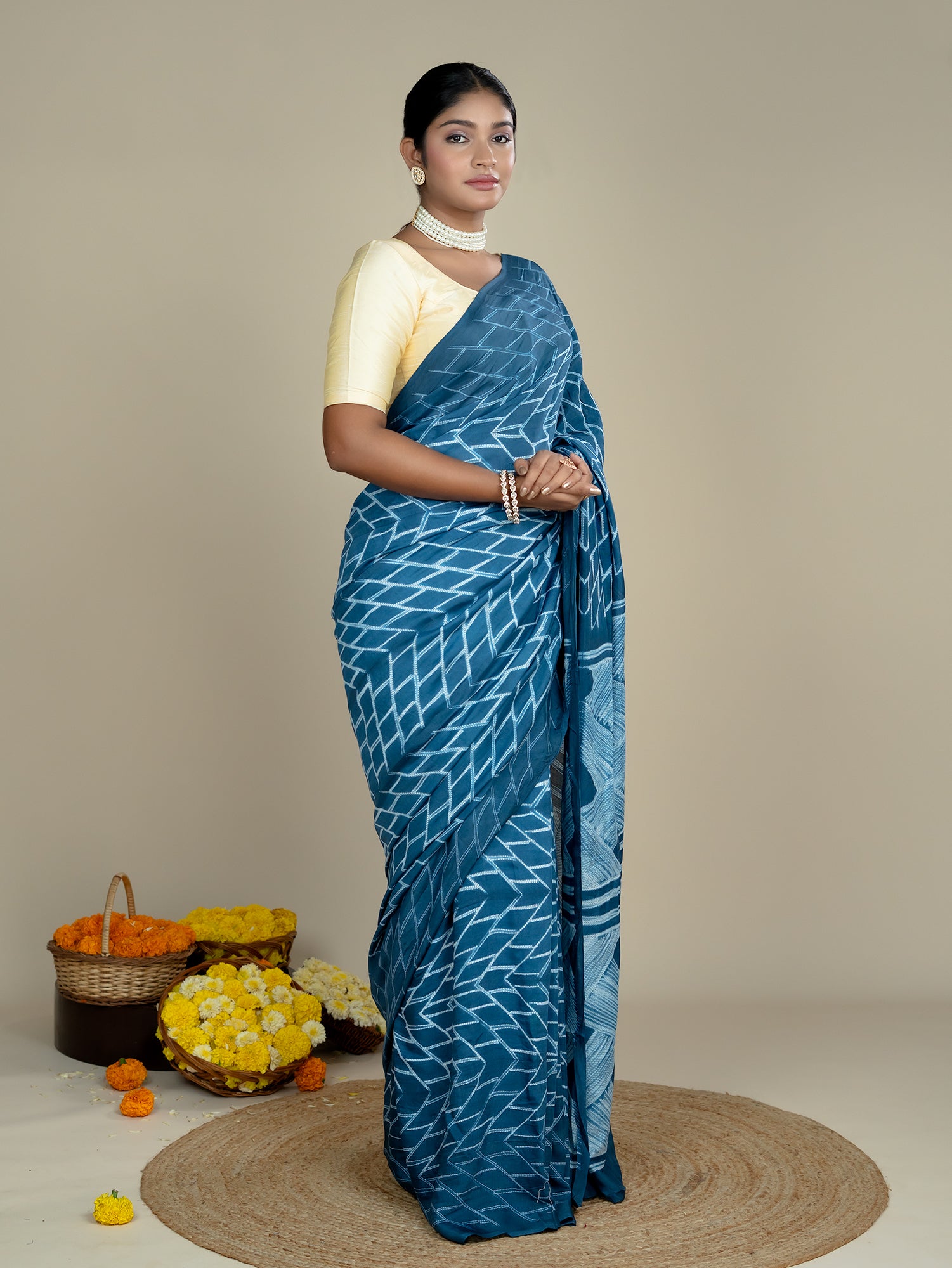 Rachita Indigo Shibori Saree