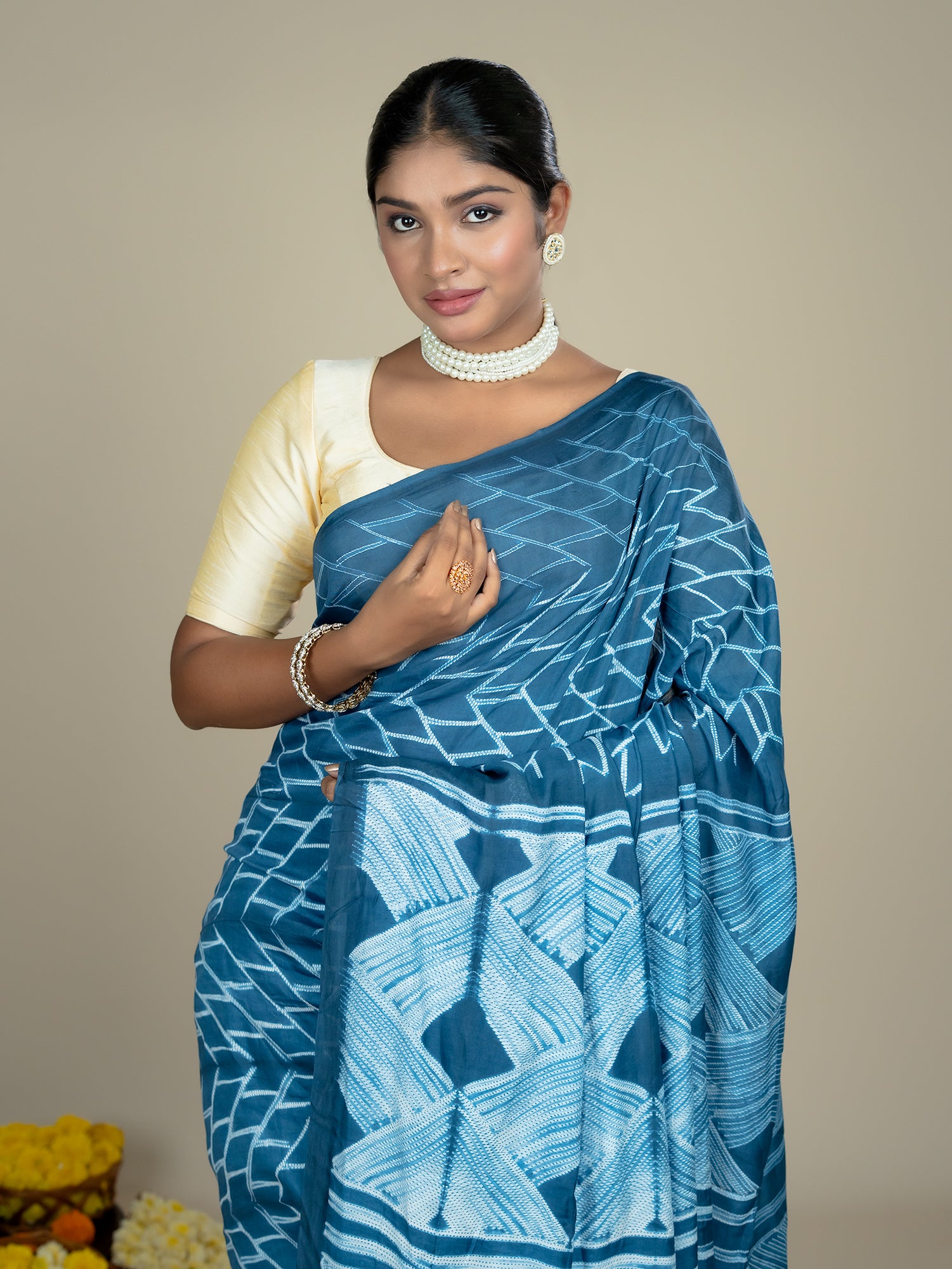 Rachita Indigo Shibori Saree