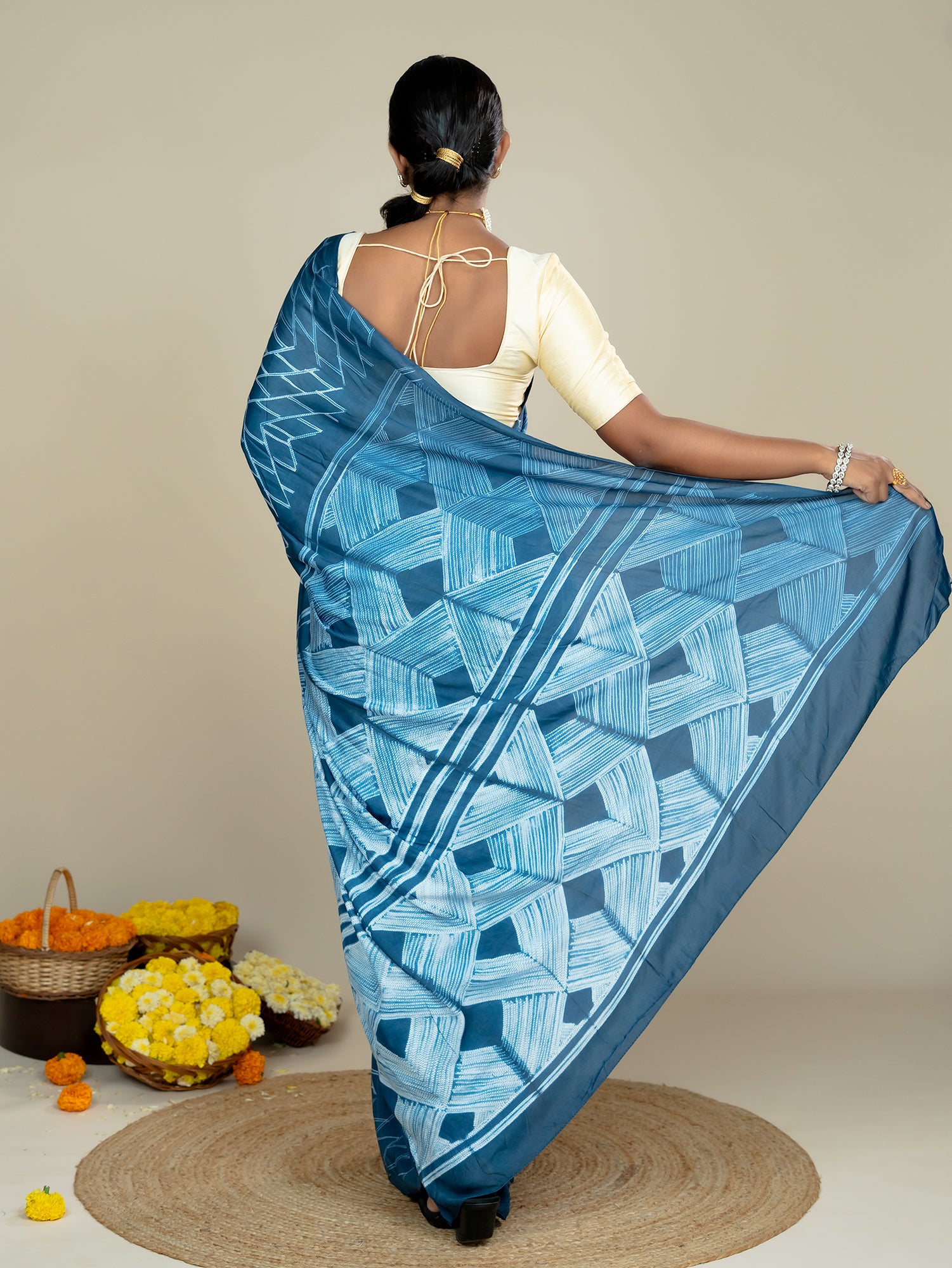 Rachita Indigo Shibori Saree