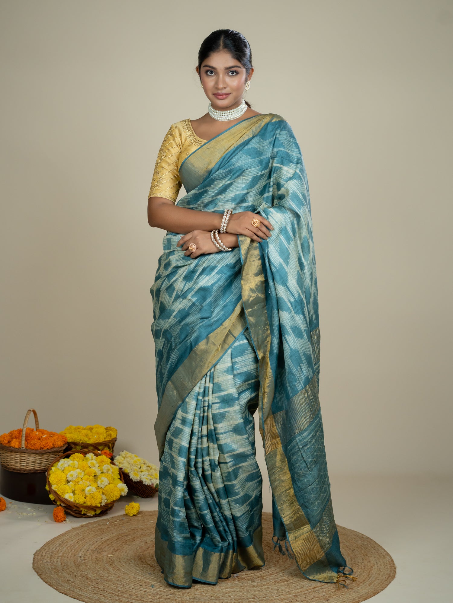 Lavanya Indigo Shibori Saree