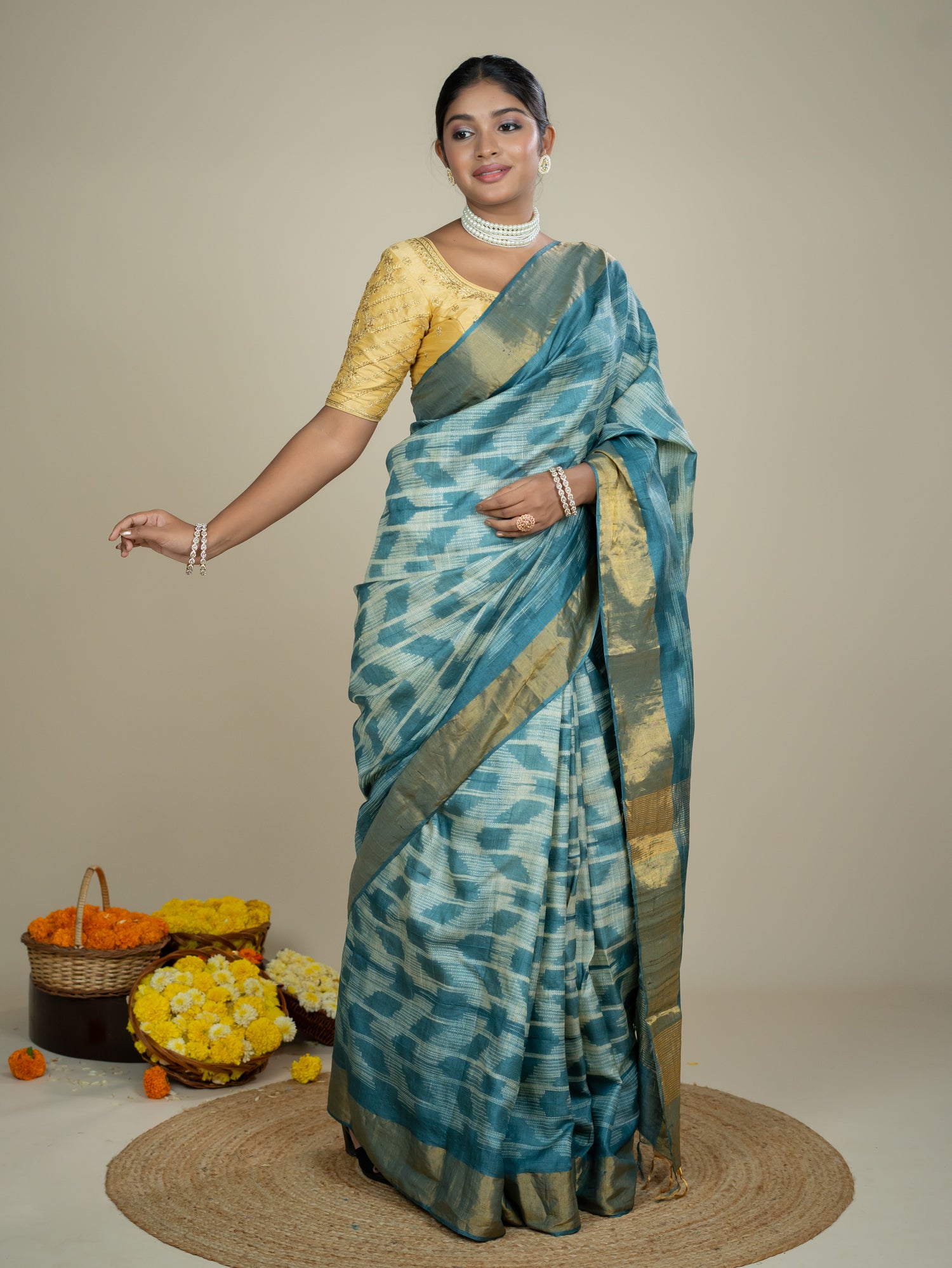 Lavanya Indigo Shibori Saree