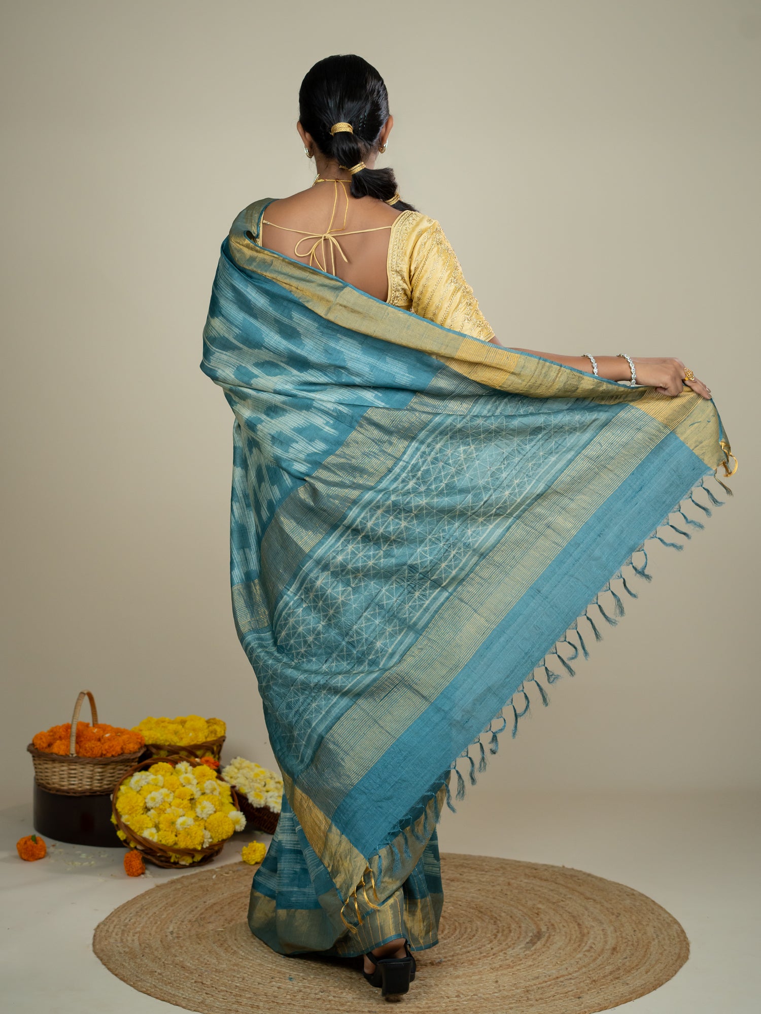Lavanya Indigo Shibori Saree