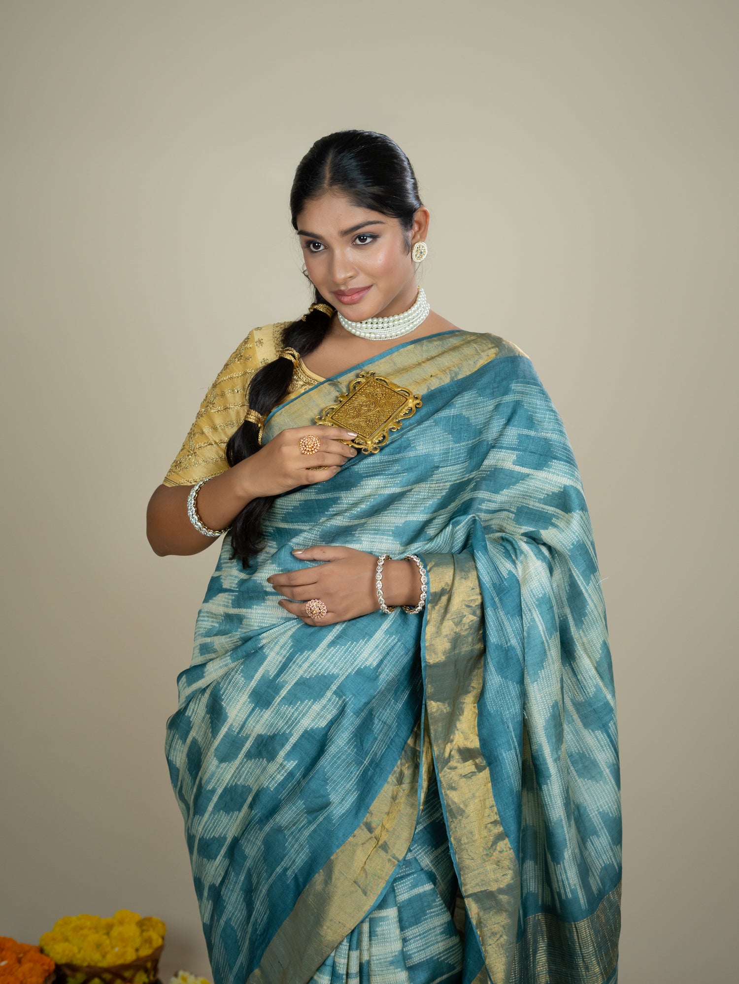 Lavanya Indigo Shibori Saree