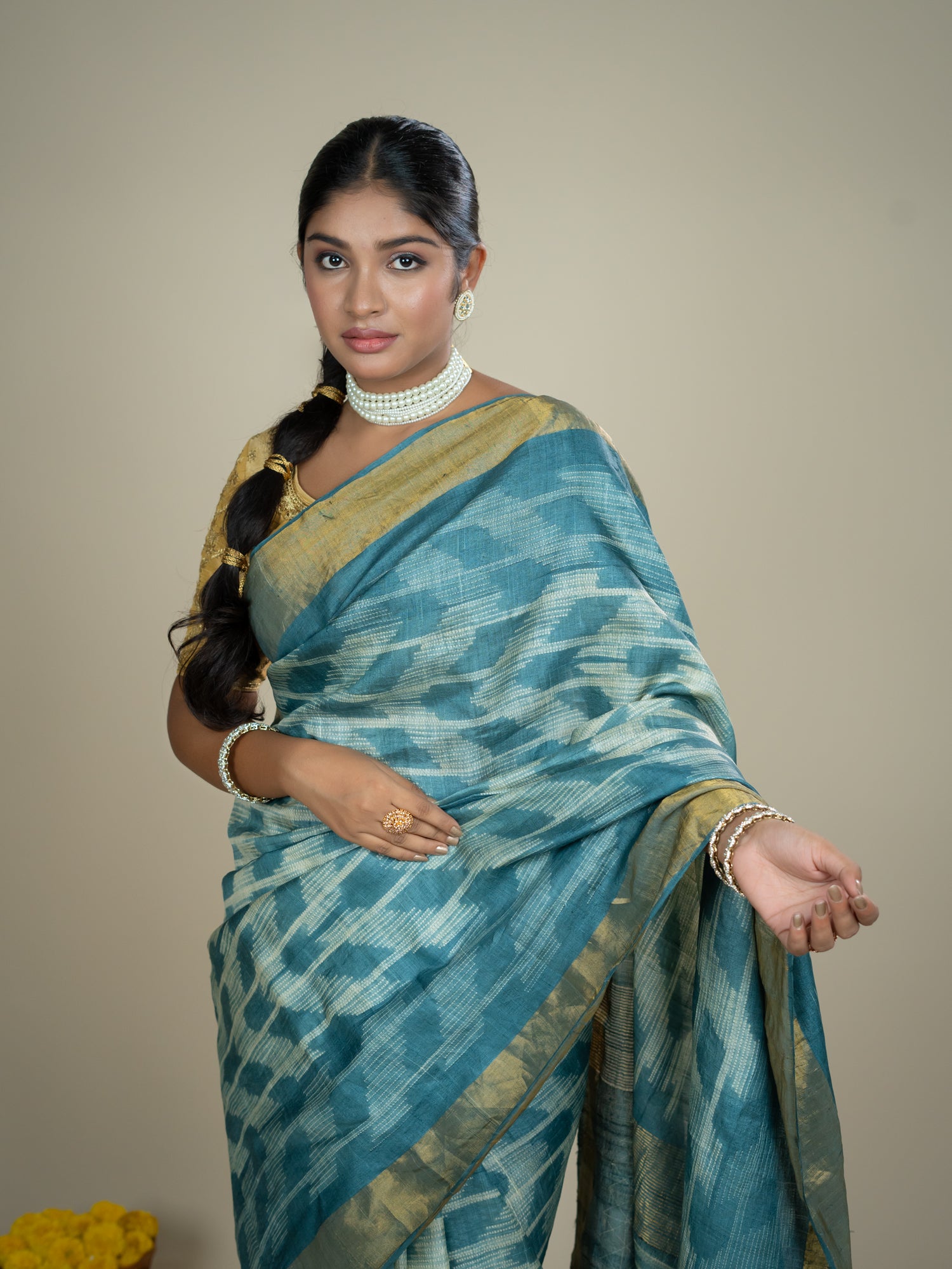 Lavanya Indigo Shibori Saree
