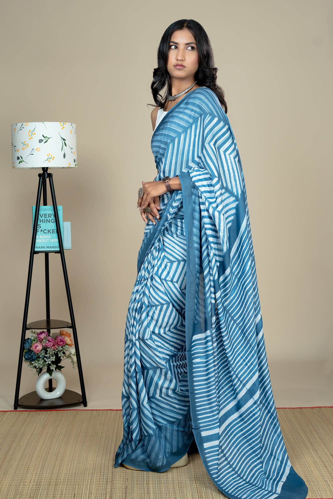 Vaachika Indigo Shibori Saree