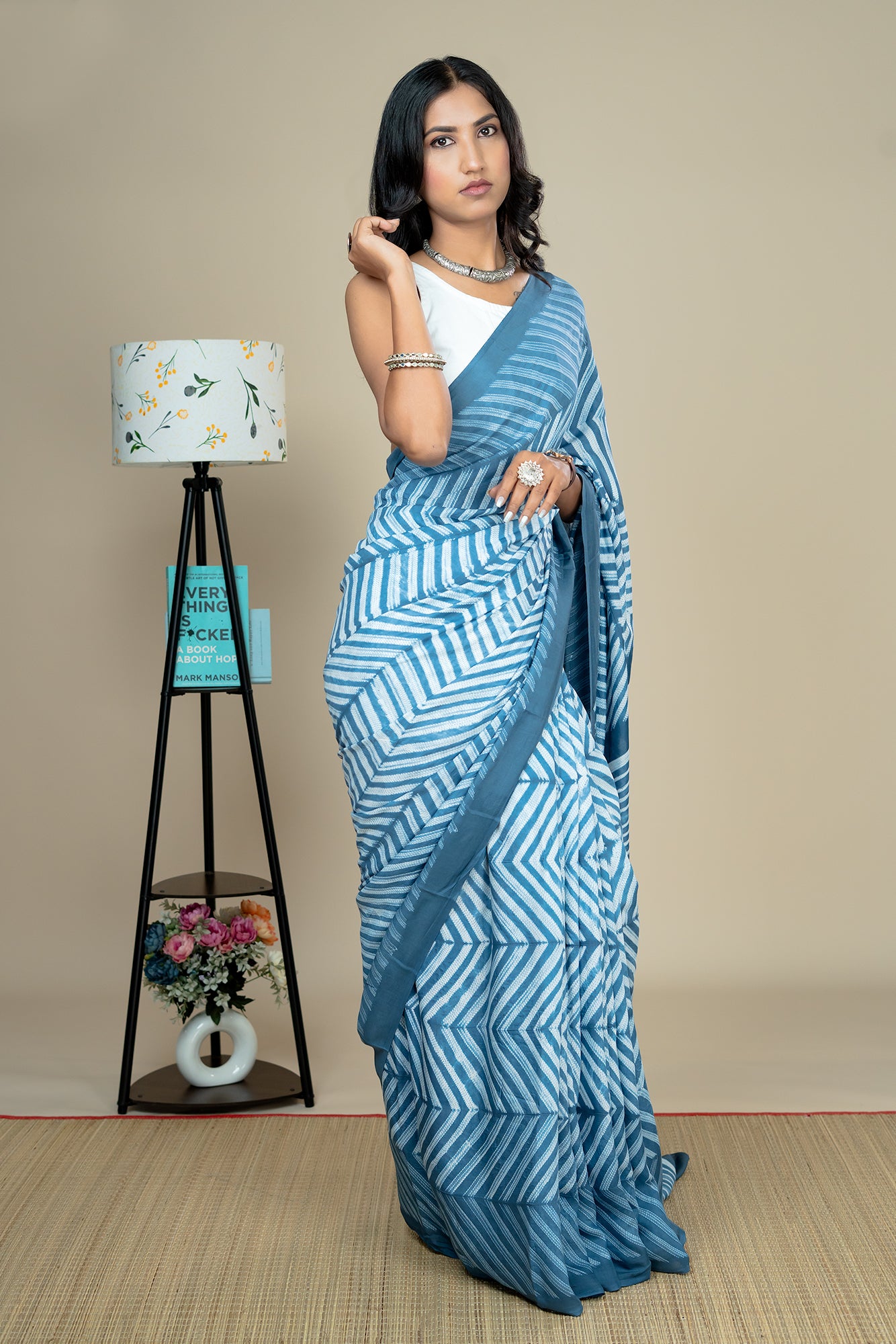 Vaachika Indigo Shibori Saree